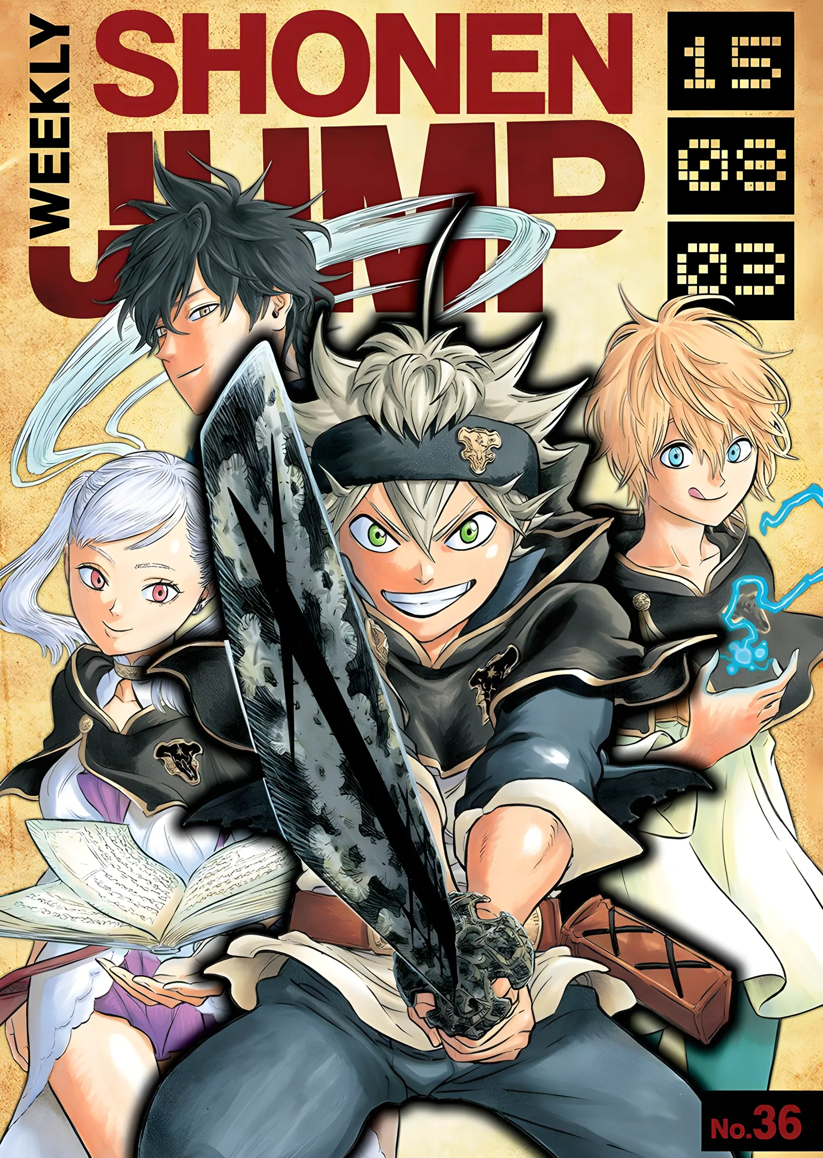 Black Clover Shonen Jump Kapağı metal tablo