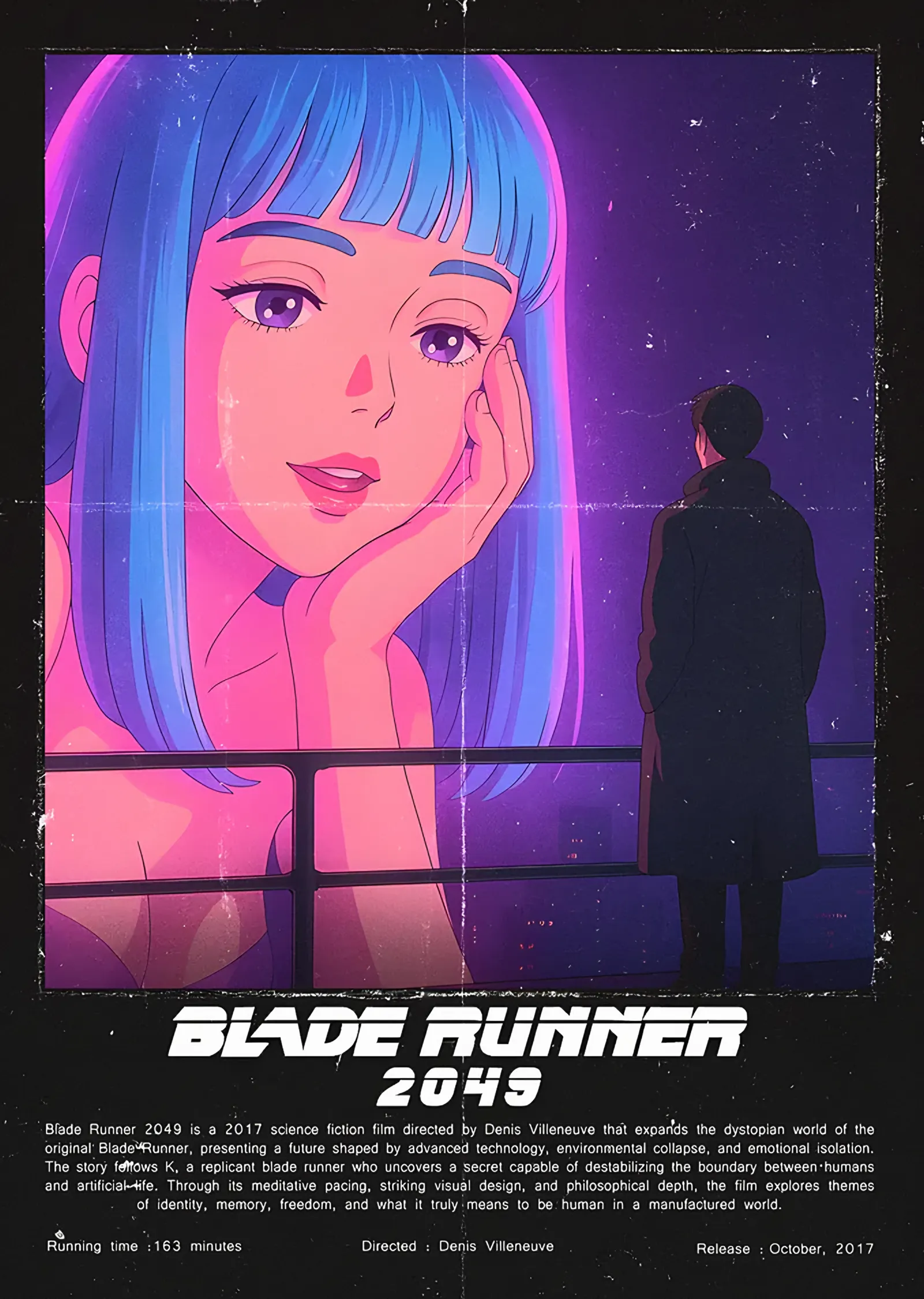 Blade Runner 2049: Neon Zeminde Joi Reklamı metal tablo