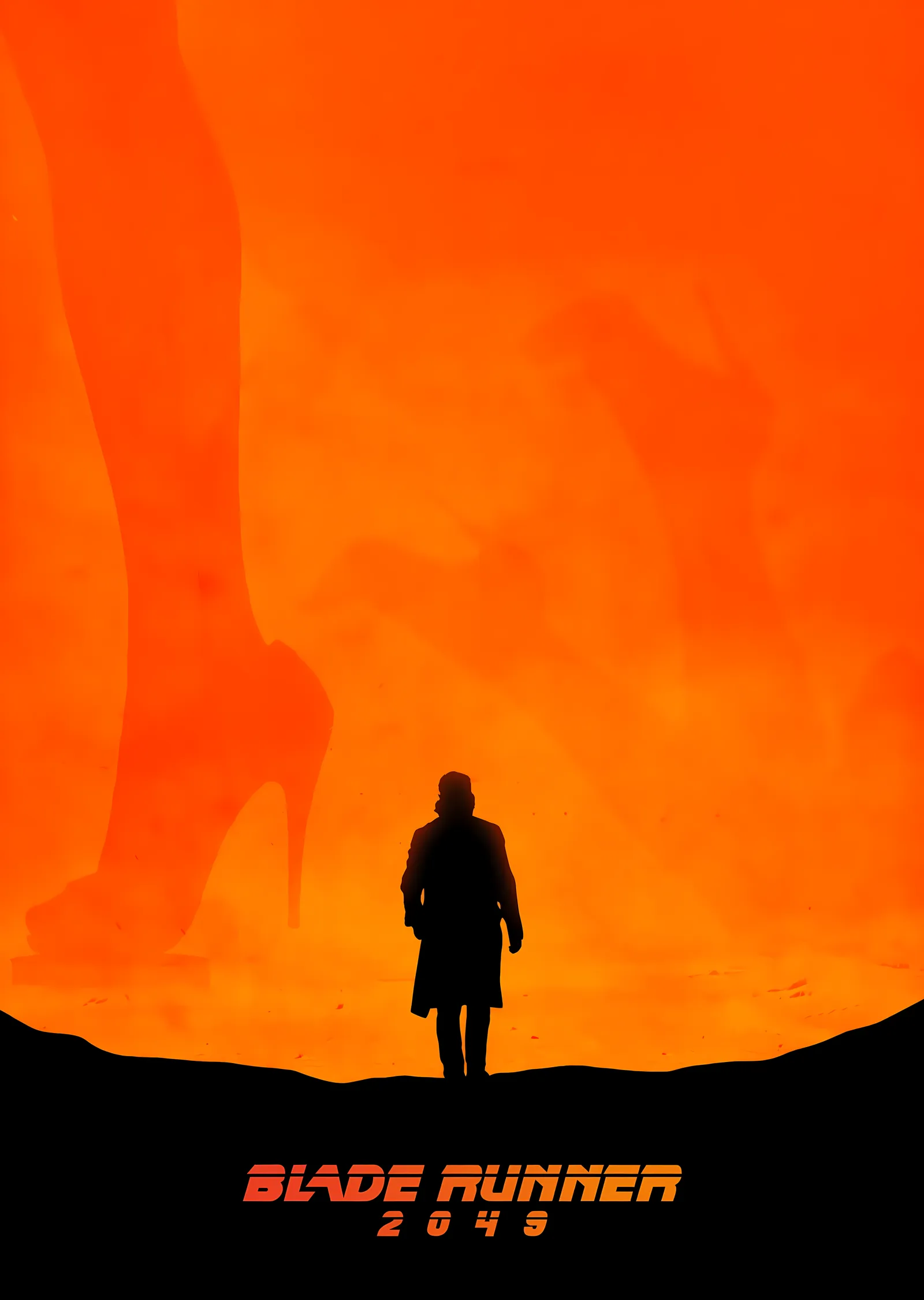 Blade Runner 2049 - Turuncu Silüet metal tablo