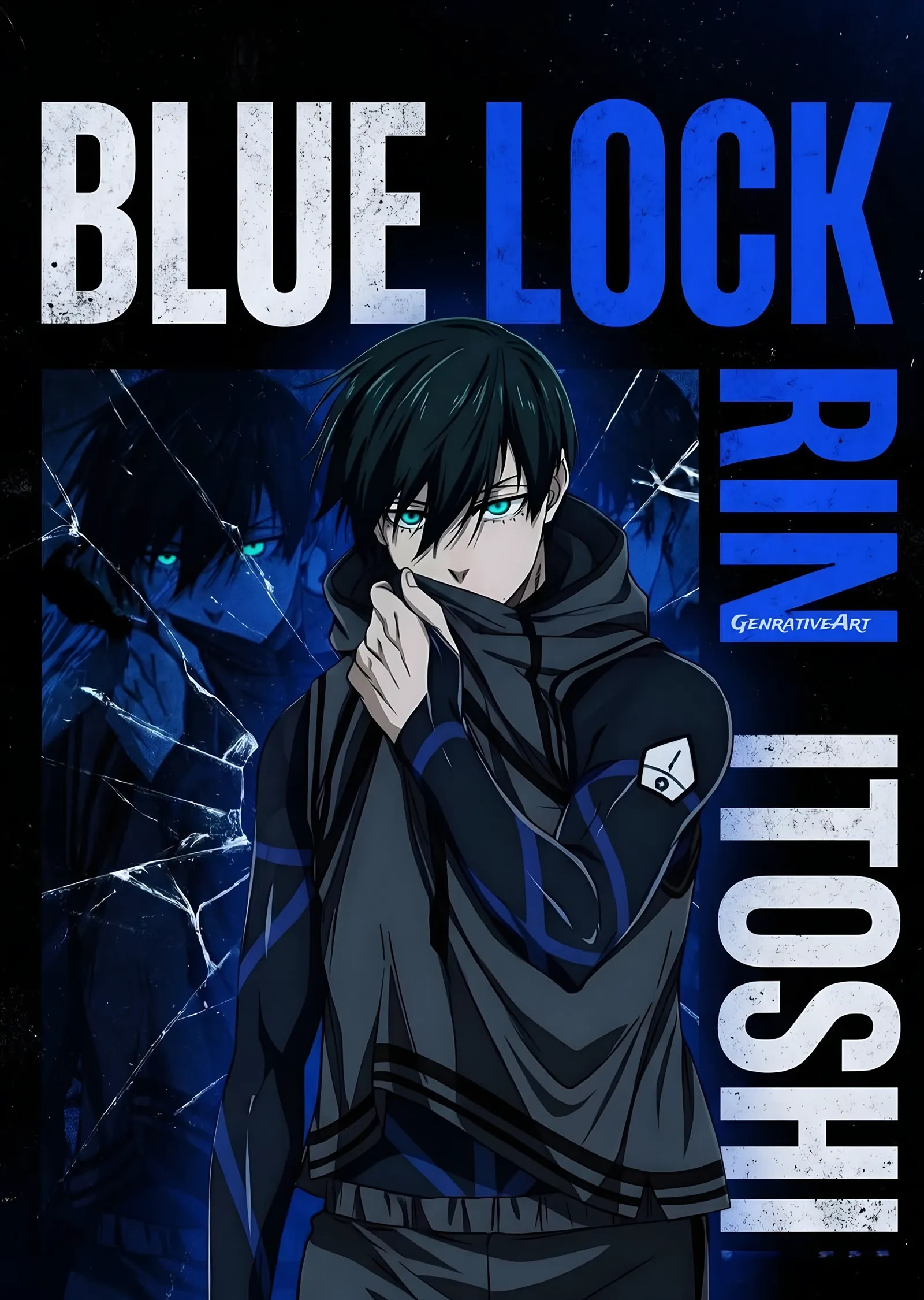 Blue Lock: Mavi Bloklu Rin Itoshi metal tablo