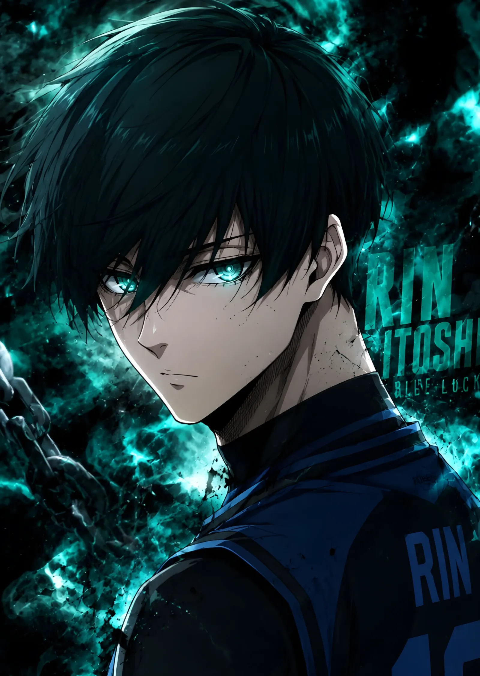 Blue Lock: Turkuaz Işıkta Rin Itoshi metal tablo
