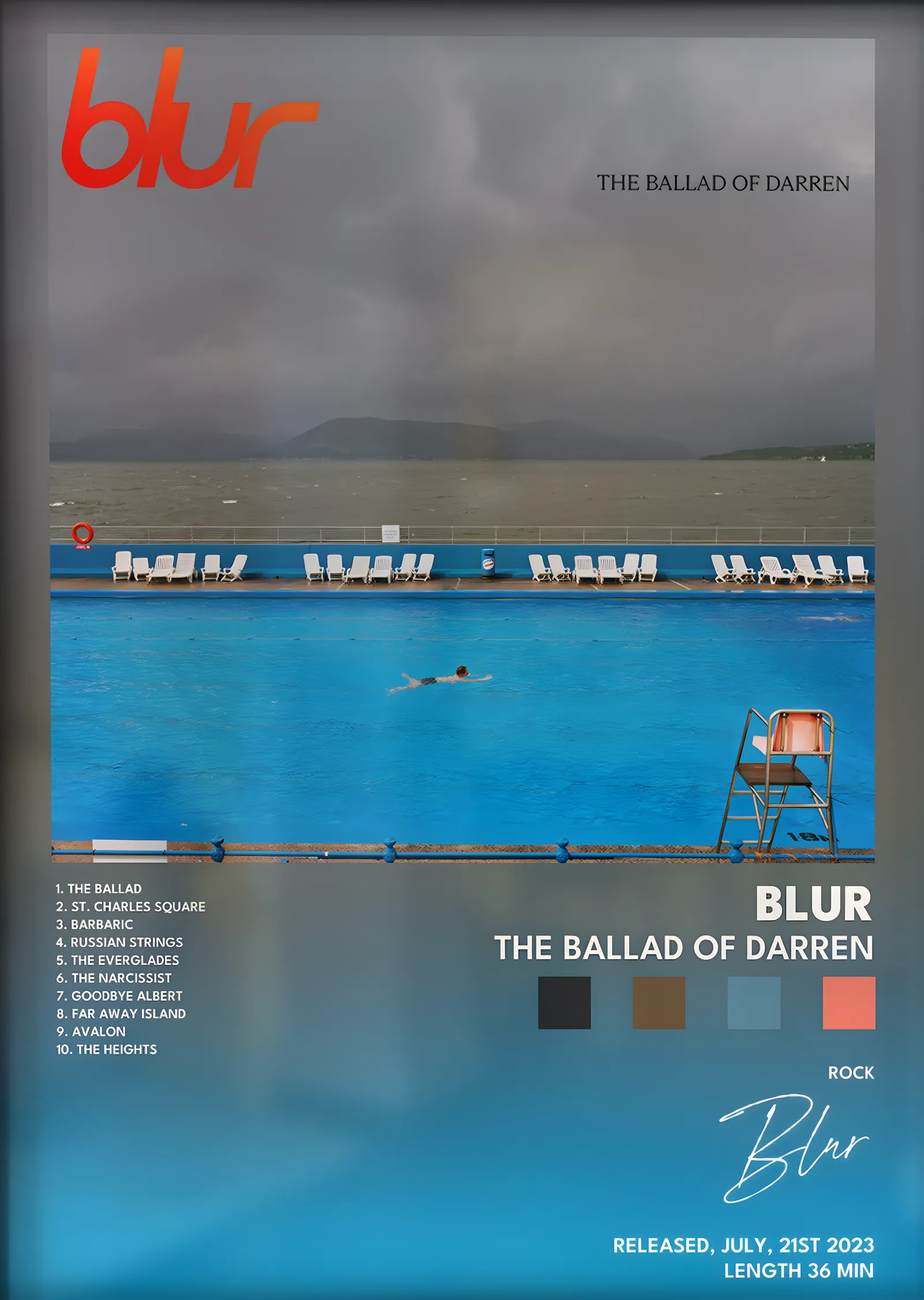 Blur: The Ballad of Darren metal tablo
