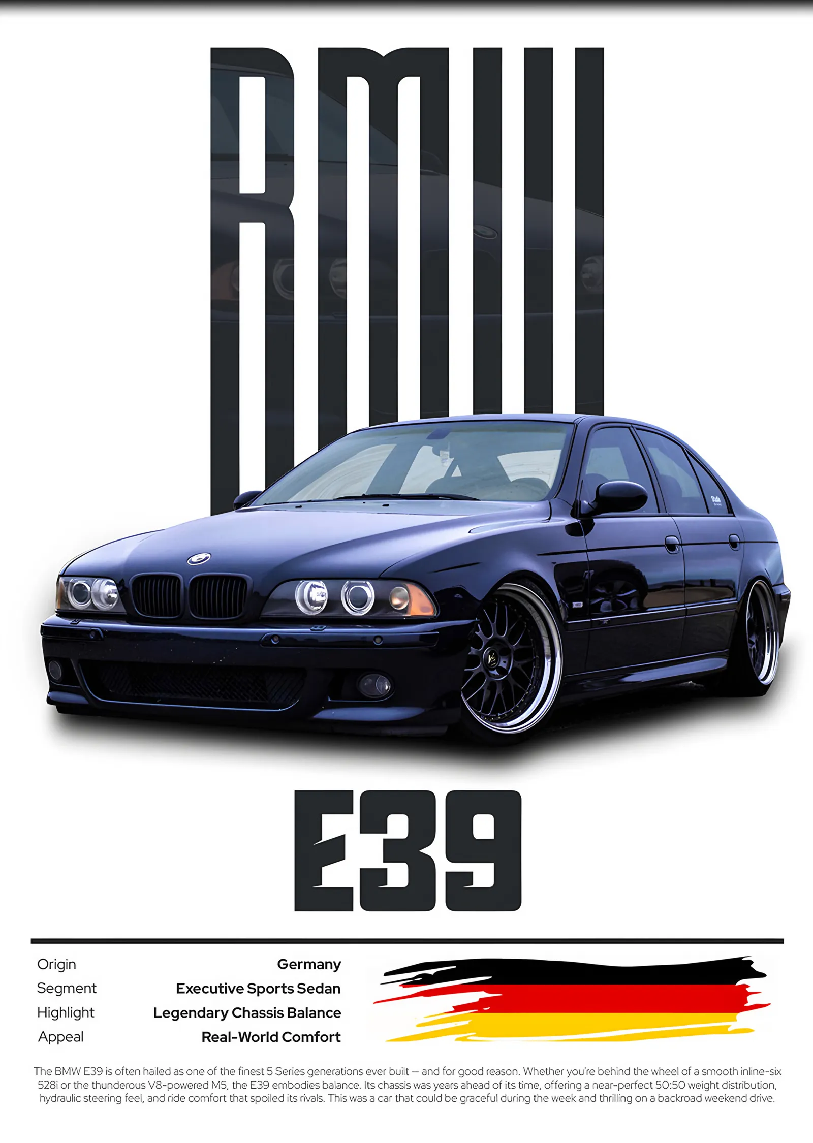 BMW E39 Künye metal tablo