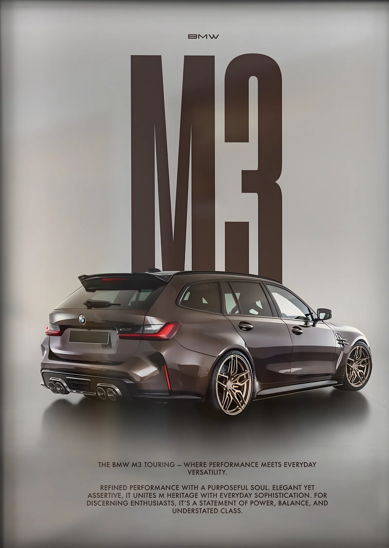 BMW M3 Touring metal tablo