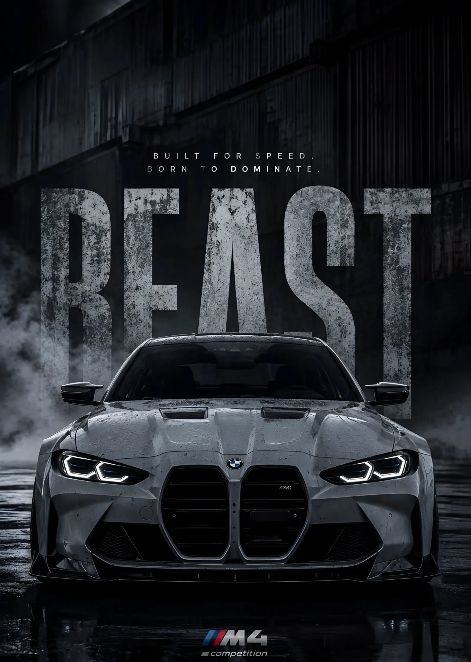 BMW M4 Beast metal tablo