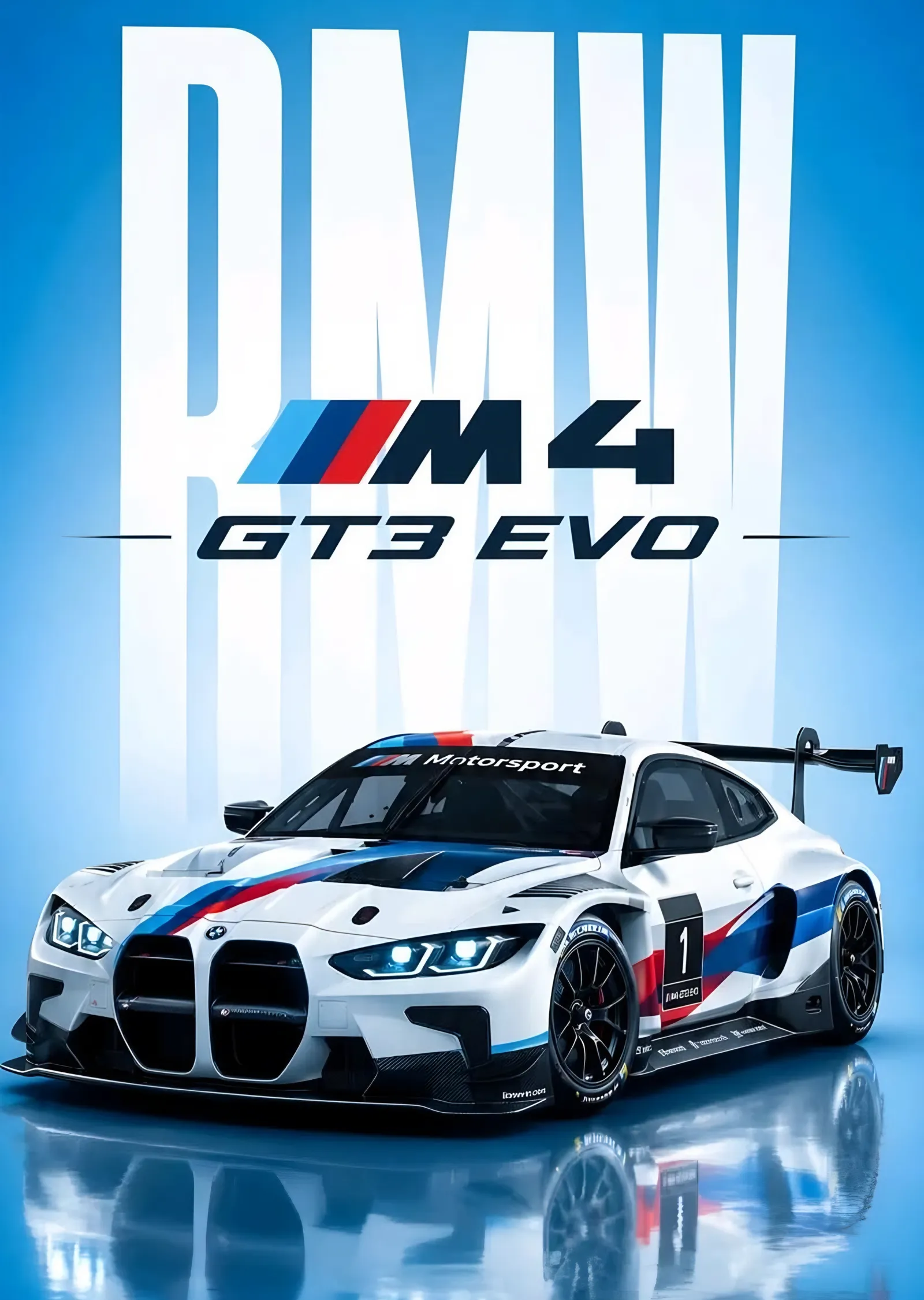 BMW M4 GT3 EVO Yarış Kaydı metal tablo