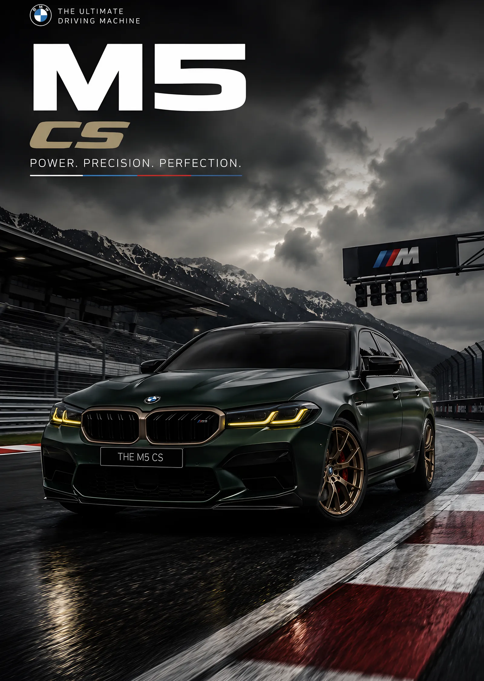 BMW M5 CS Pistte metal tablo