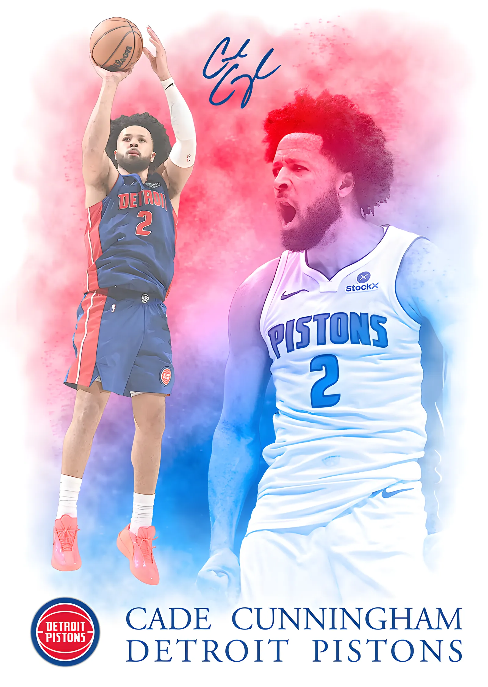 Cade Cunningham - Detroit Pistons metal tablo