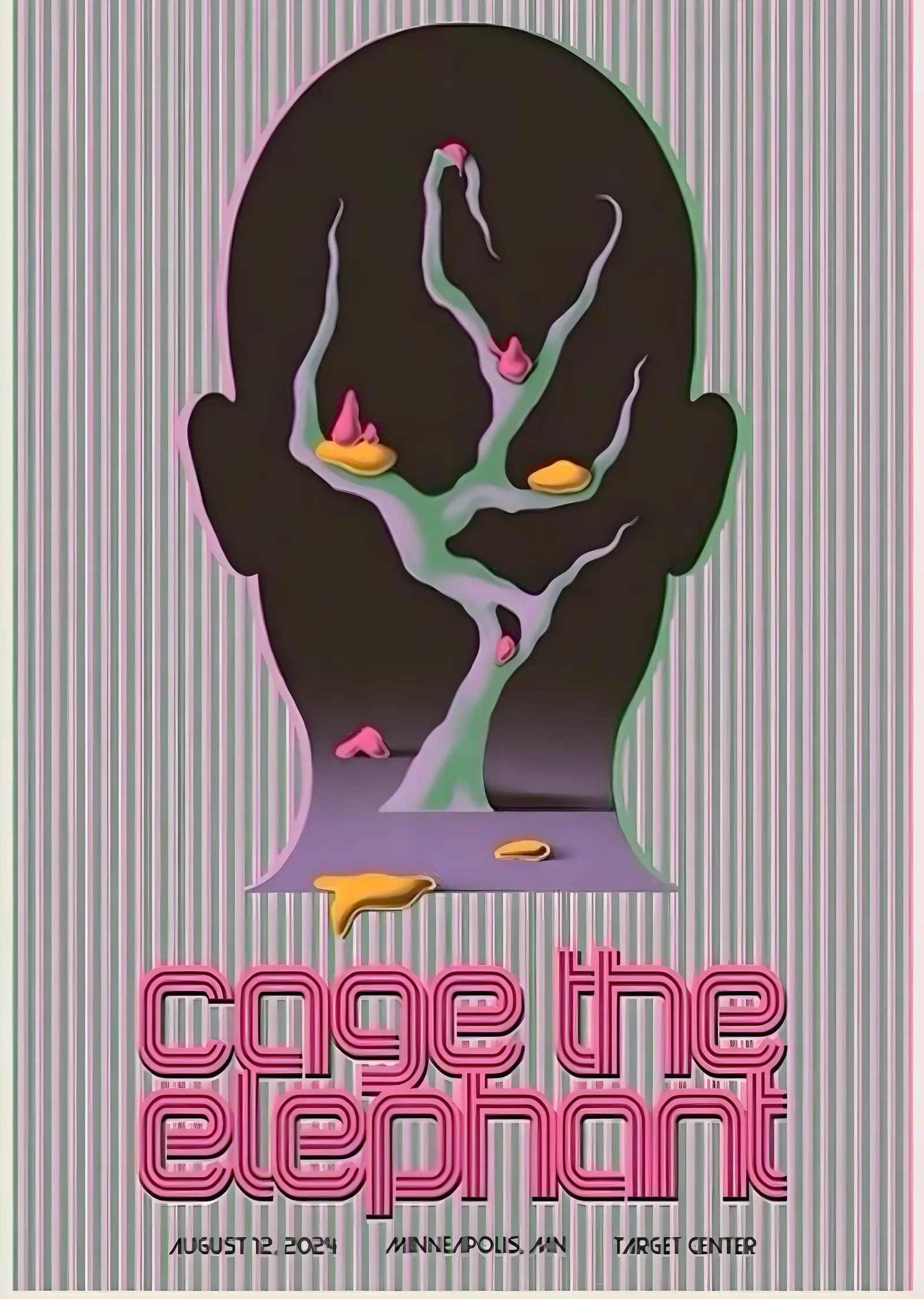 Cage the Elephant: Neon Pill Minneapolis Afişi metal tablo