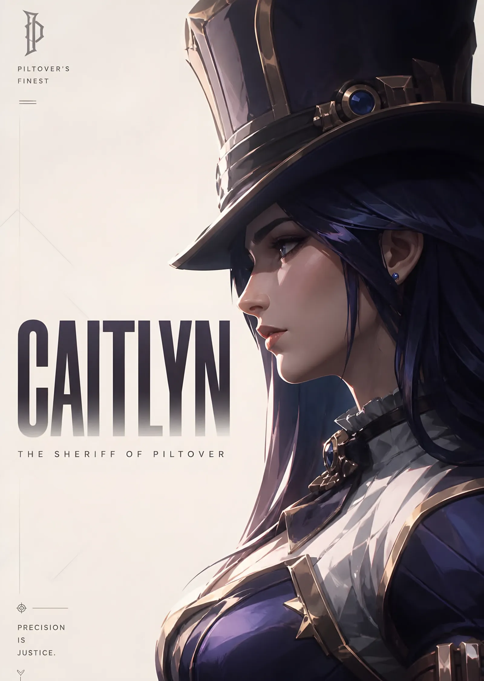 Caitlyn - The Sheriff of Piltover metal tablo