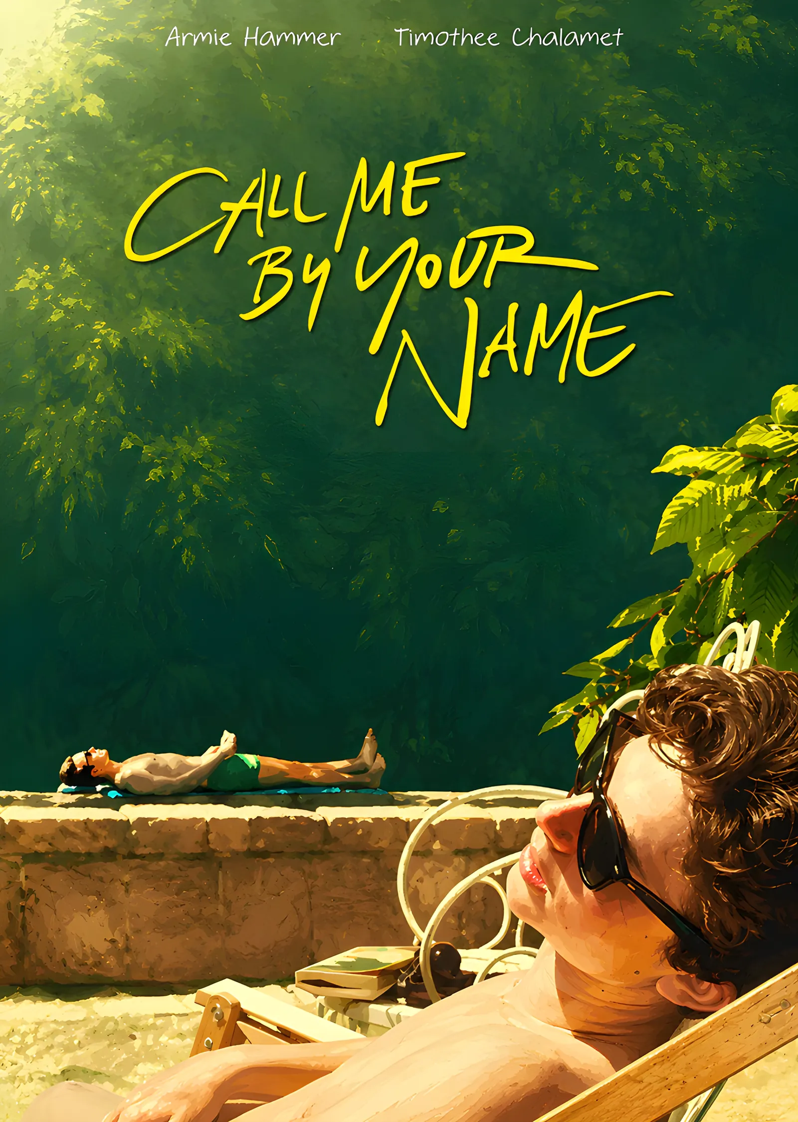 Call Me by Your Name - Havuz Başı metal tablo