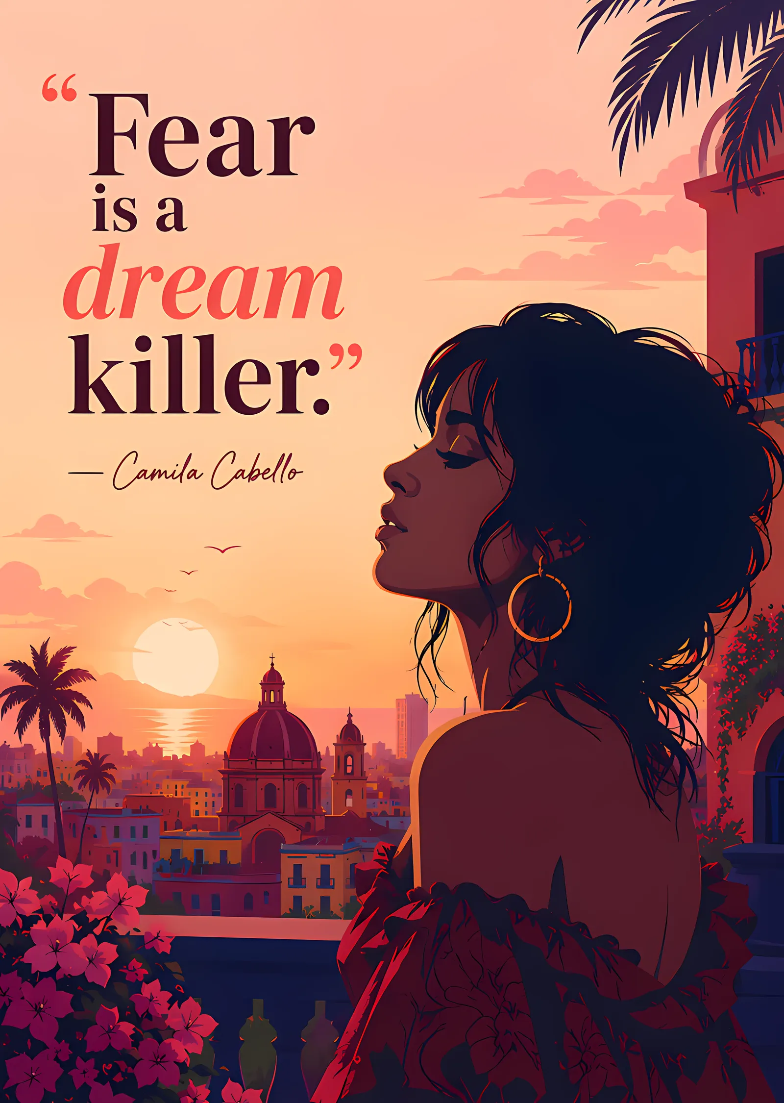 Camila Cabello: Fear Is a Dream Killer metal tablo
