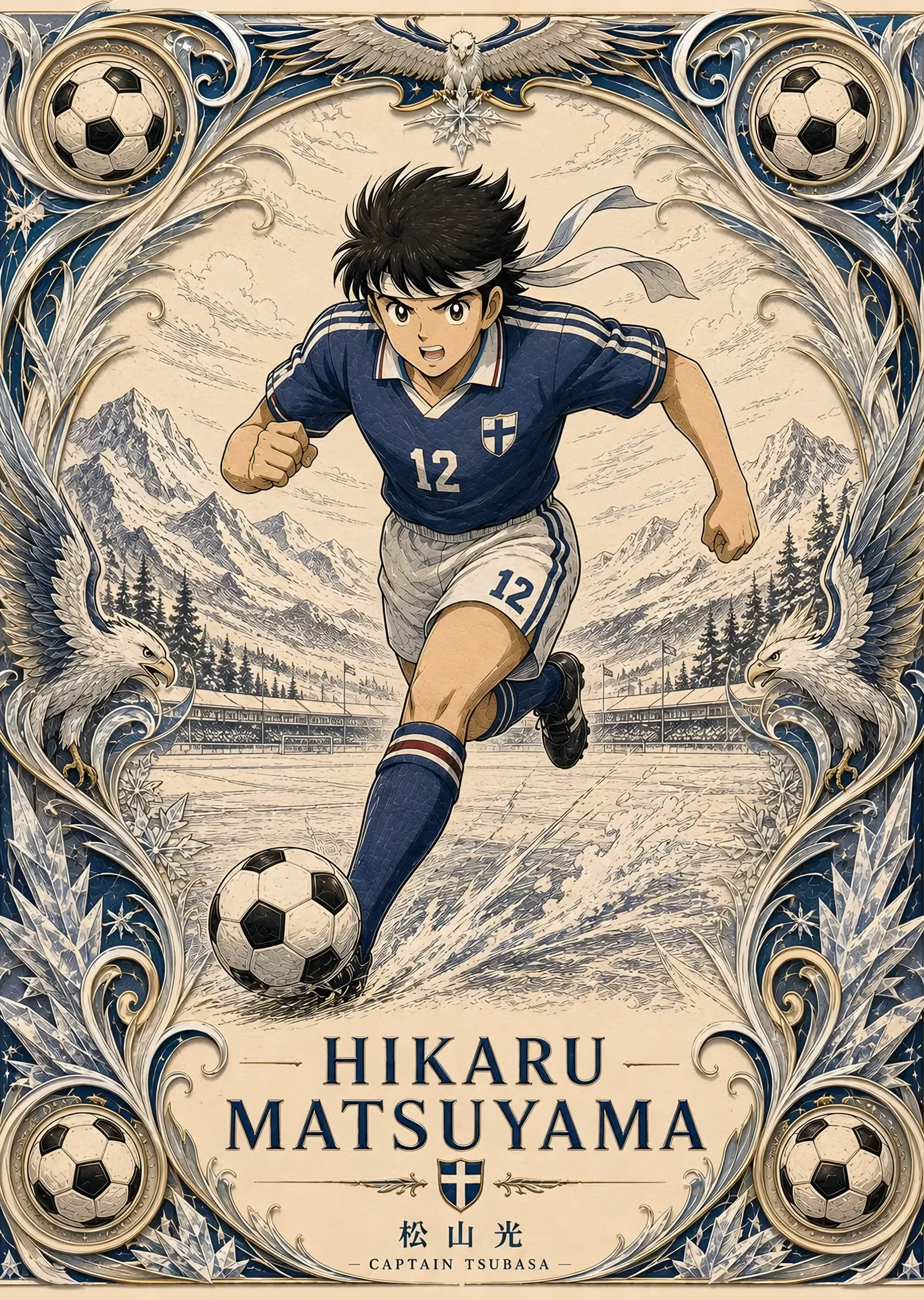 Captain Tsubasa - Hikaru Matsuyama metal tablo