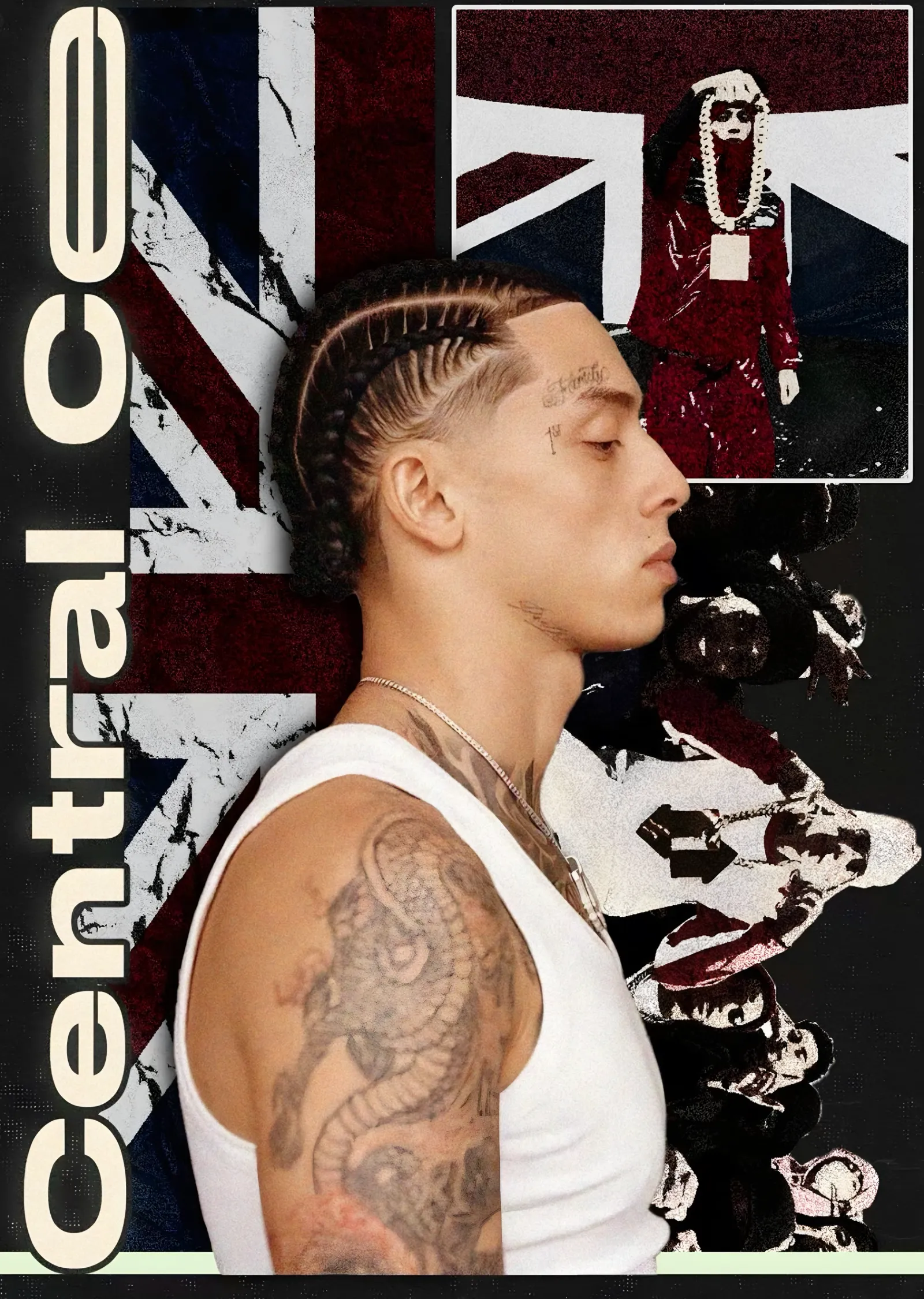 Central Cee - Union Jack metal tablo
