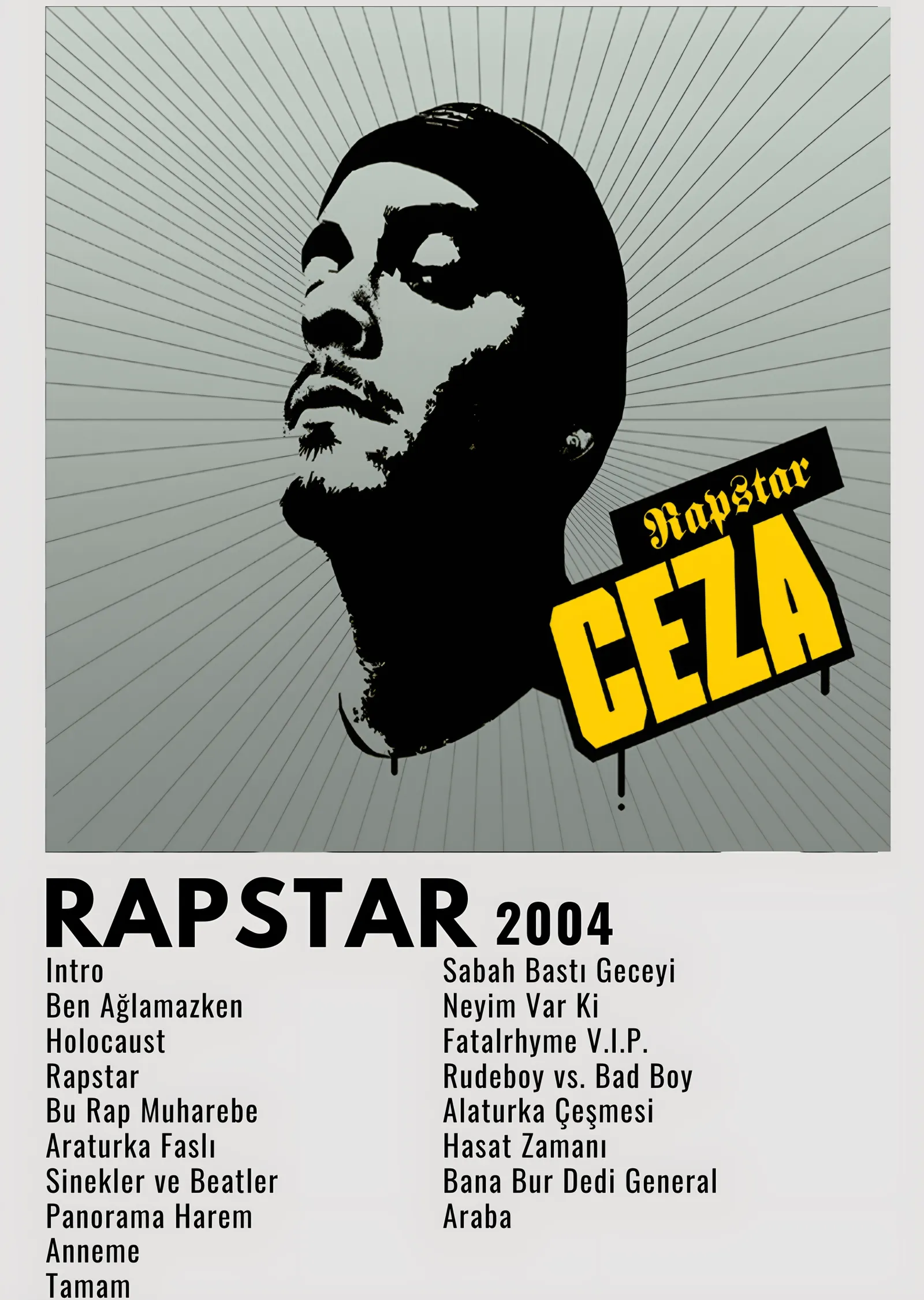 Ceza - Rapstar metal tablo