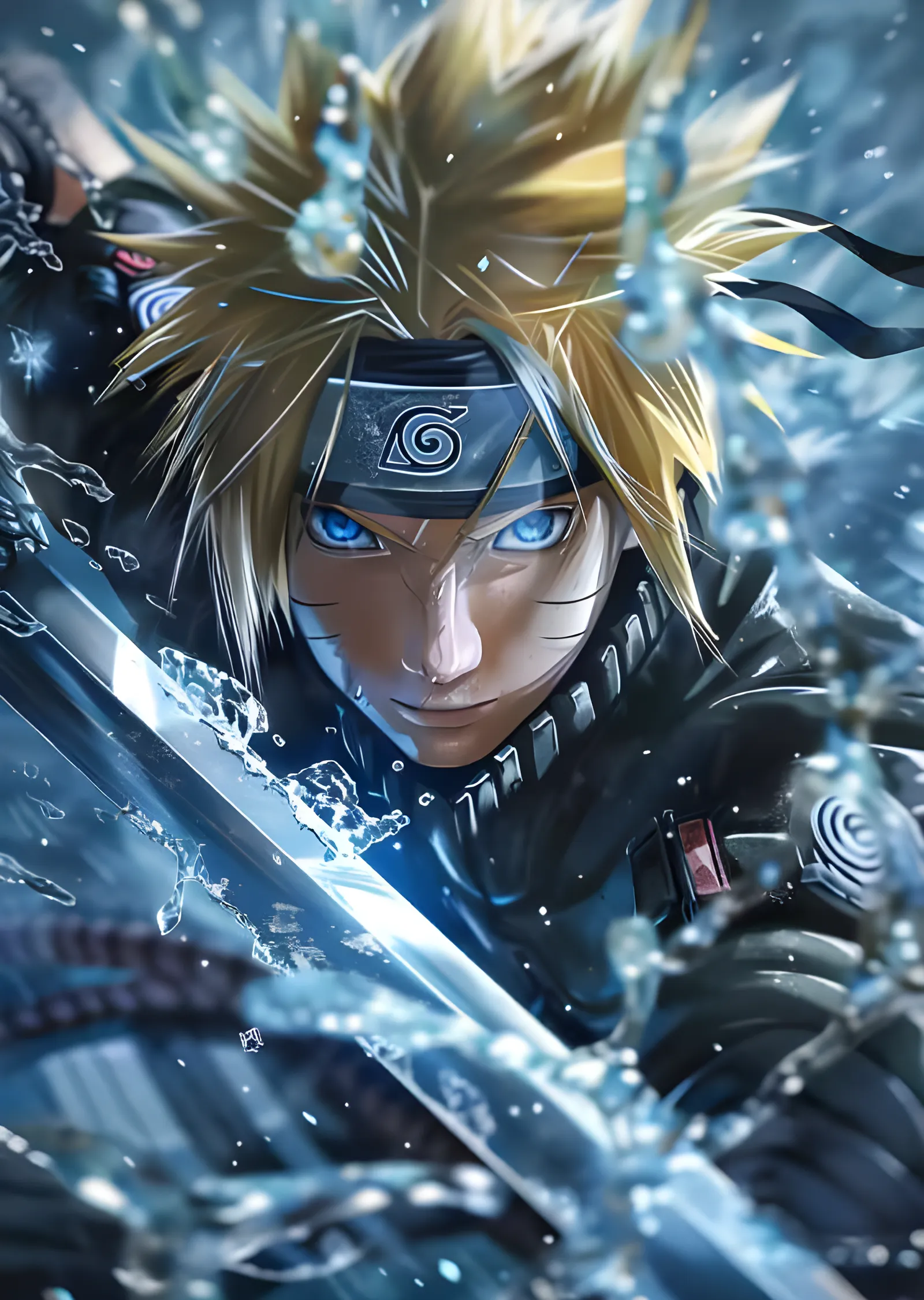 Naruto - Buz Sularında Mavi Gözler metal tablo