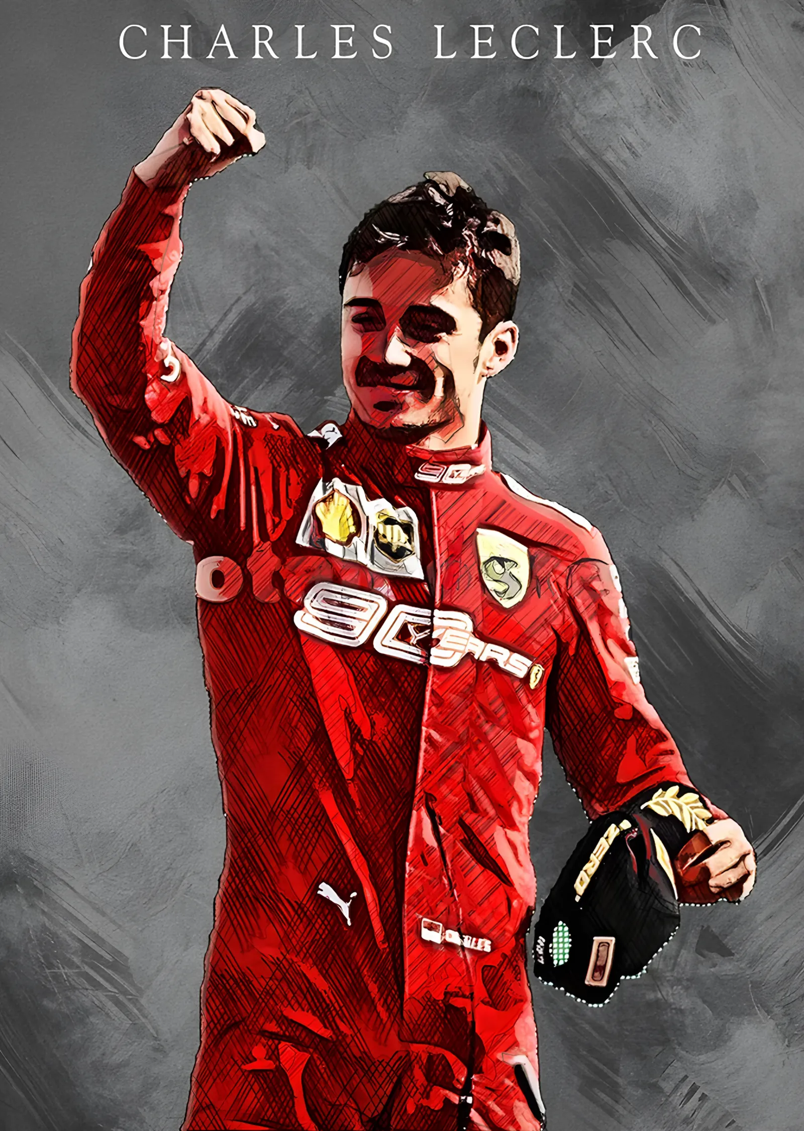 Charles Leclerc - Gülümseme metal tablo