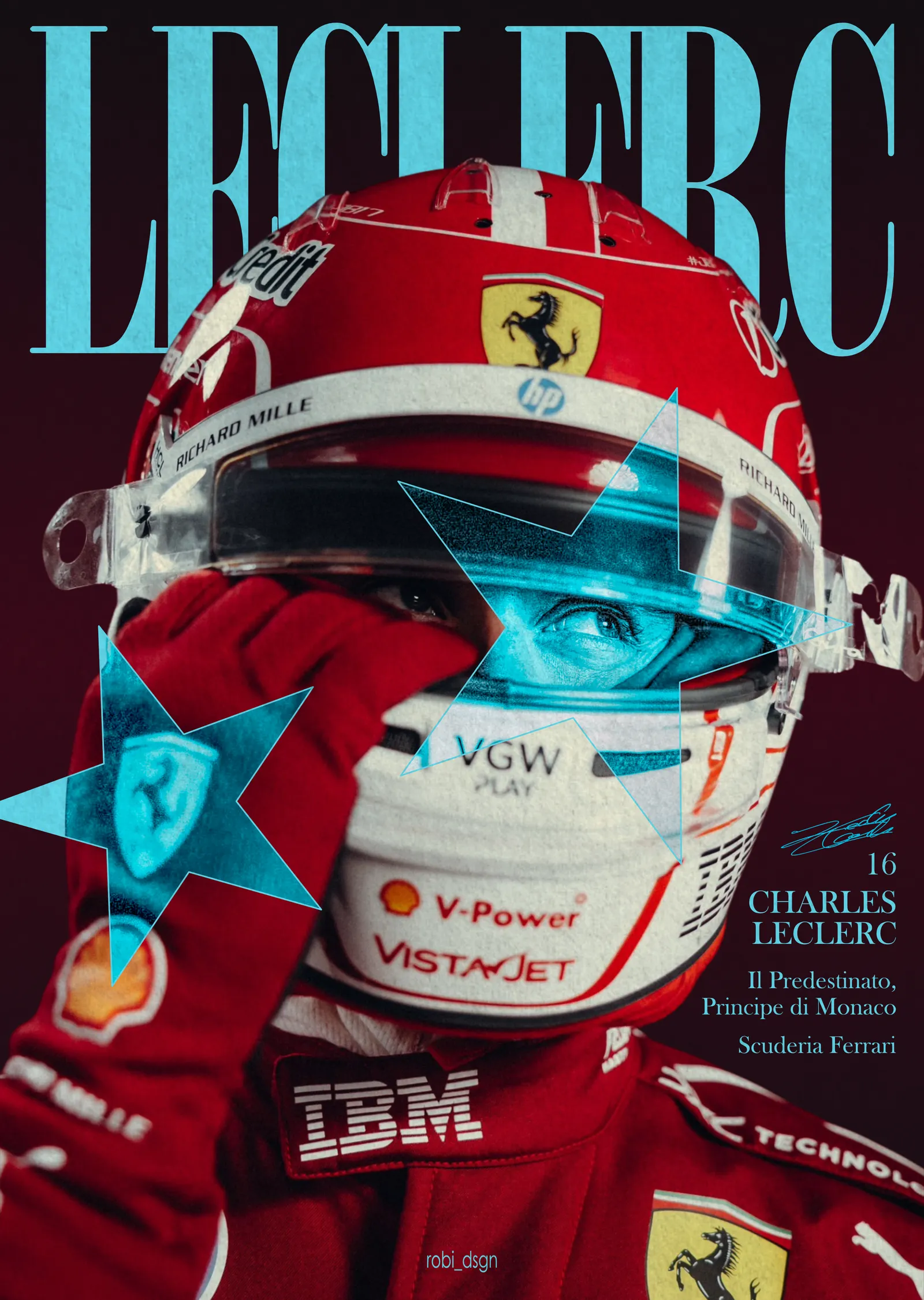 Charles Leclerc - Il Predestinato metal tablo
