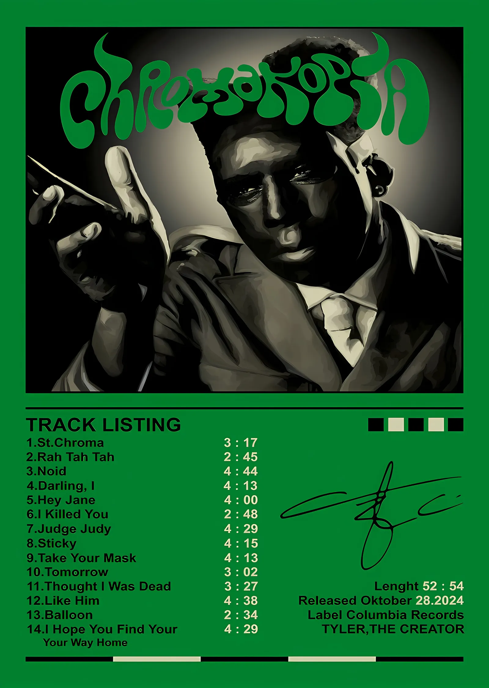 Cherry Bomb Tyler The Creator metal tablo