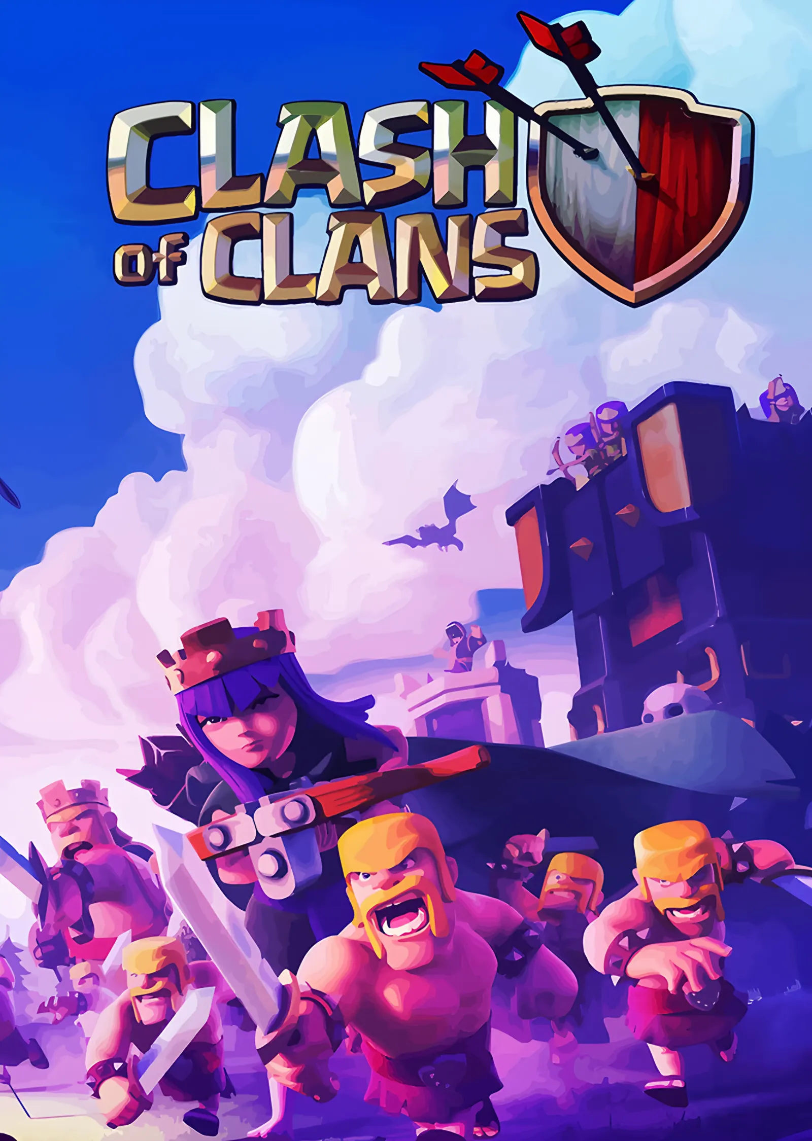 Clash of Clans: Bulutlarda Barbar Ordusu metal tablo