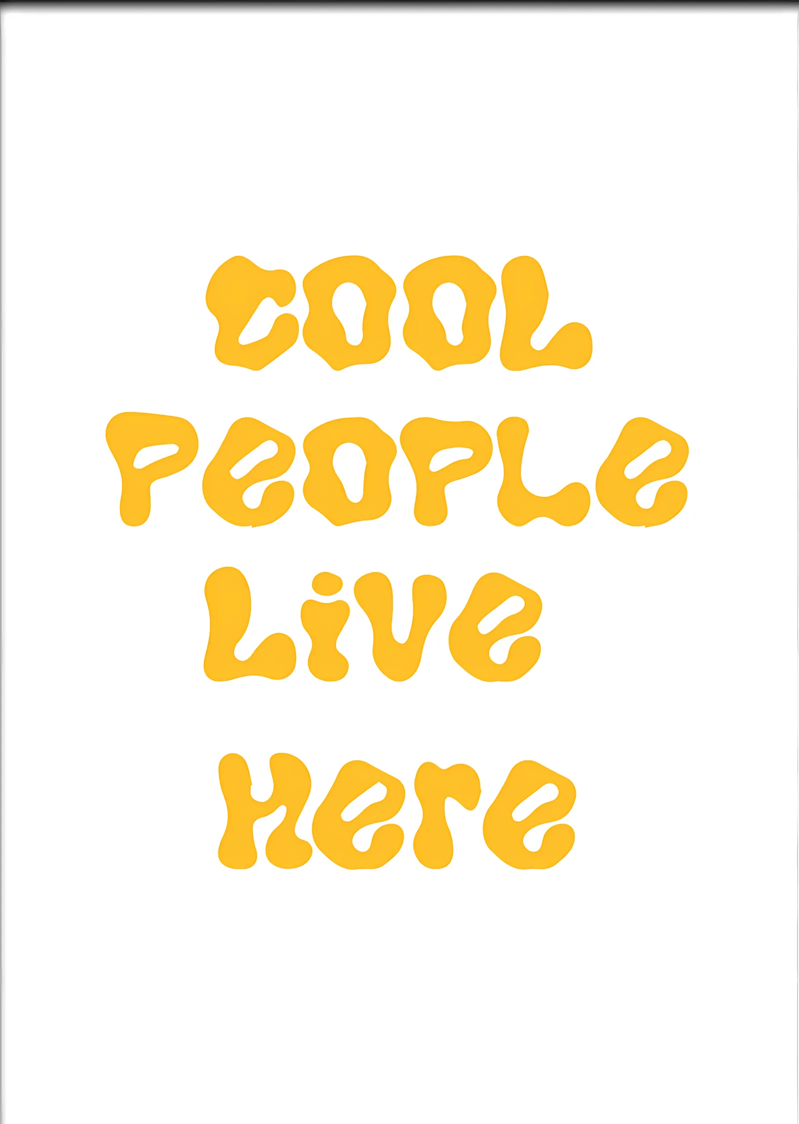 Cool People Live Here metal tablo