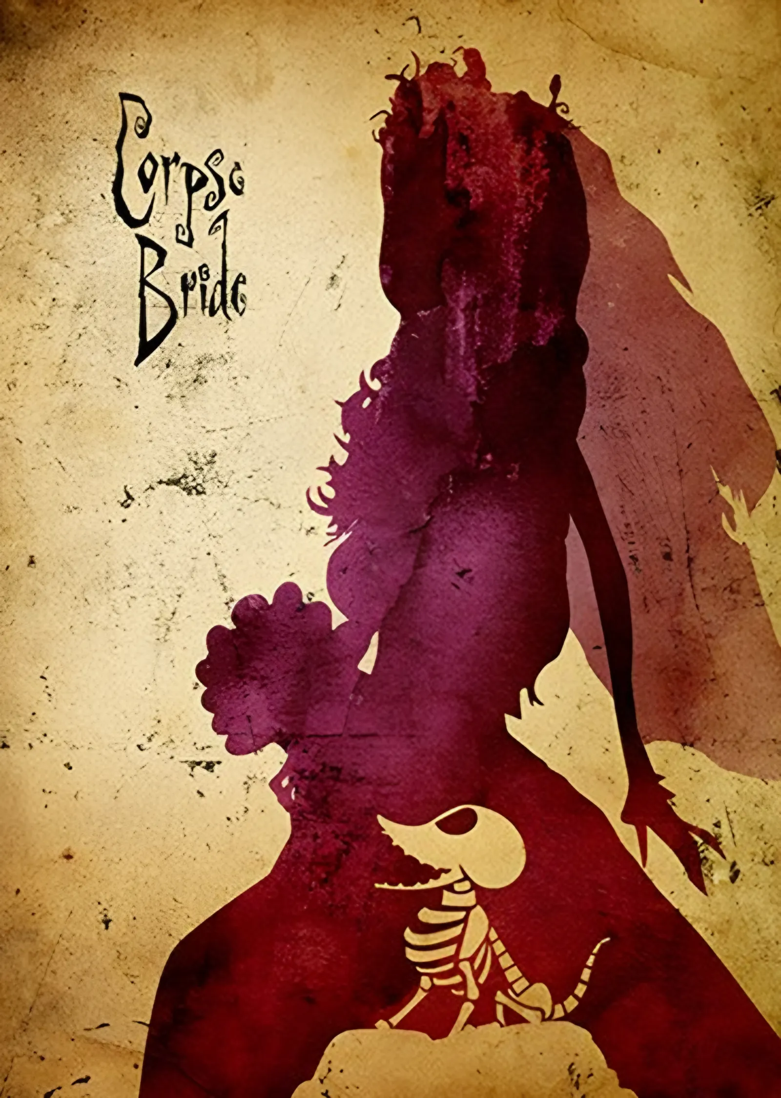 Corpse Bride - Bordo Siluet metal tablo