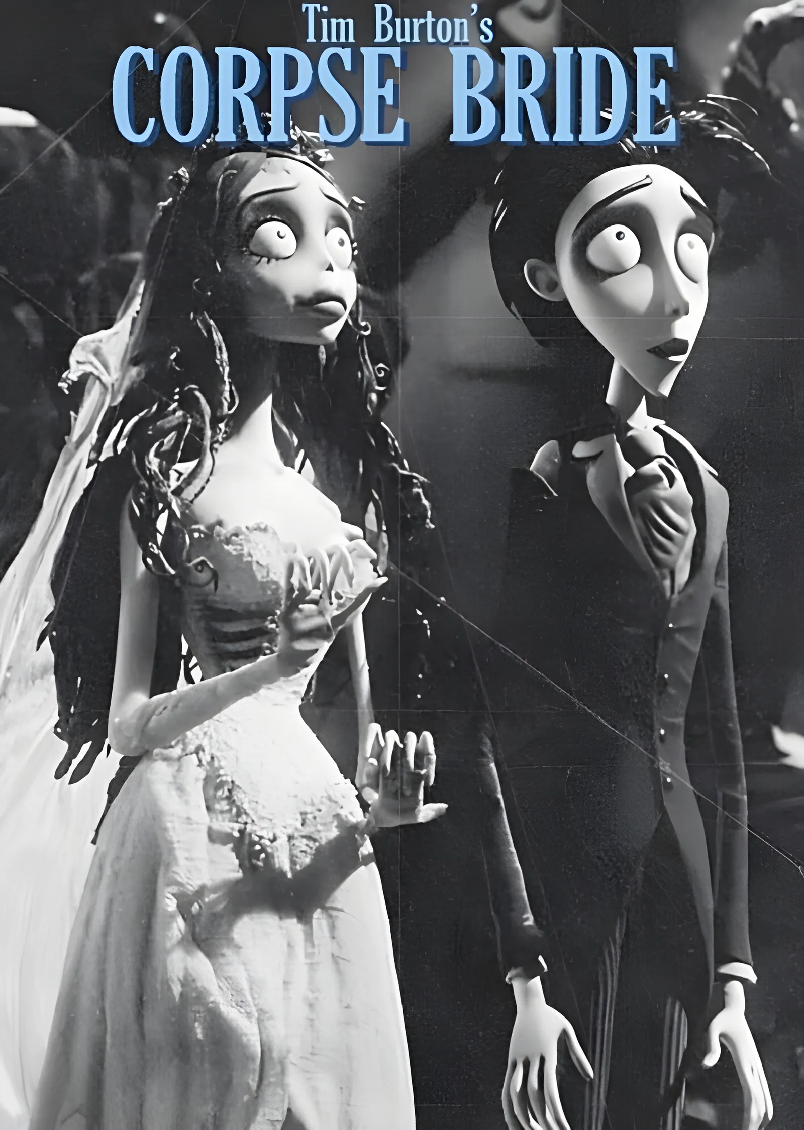 Corpse Bride - Siyah Beyaz Çift metal tablo