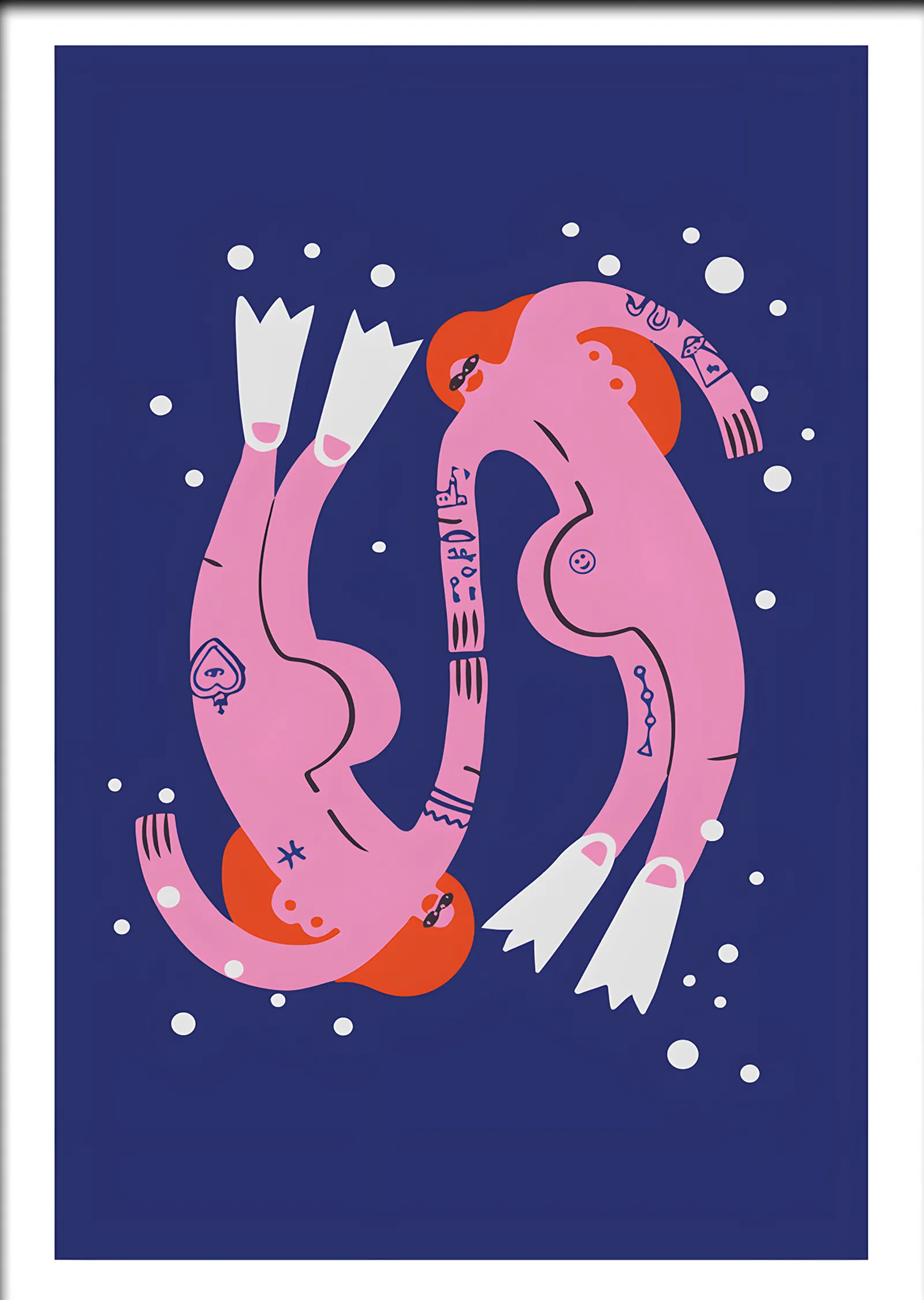 Cosmic Dance Lacivert metal tablo