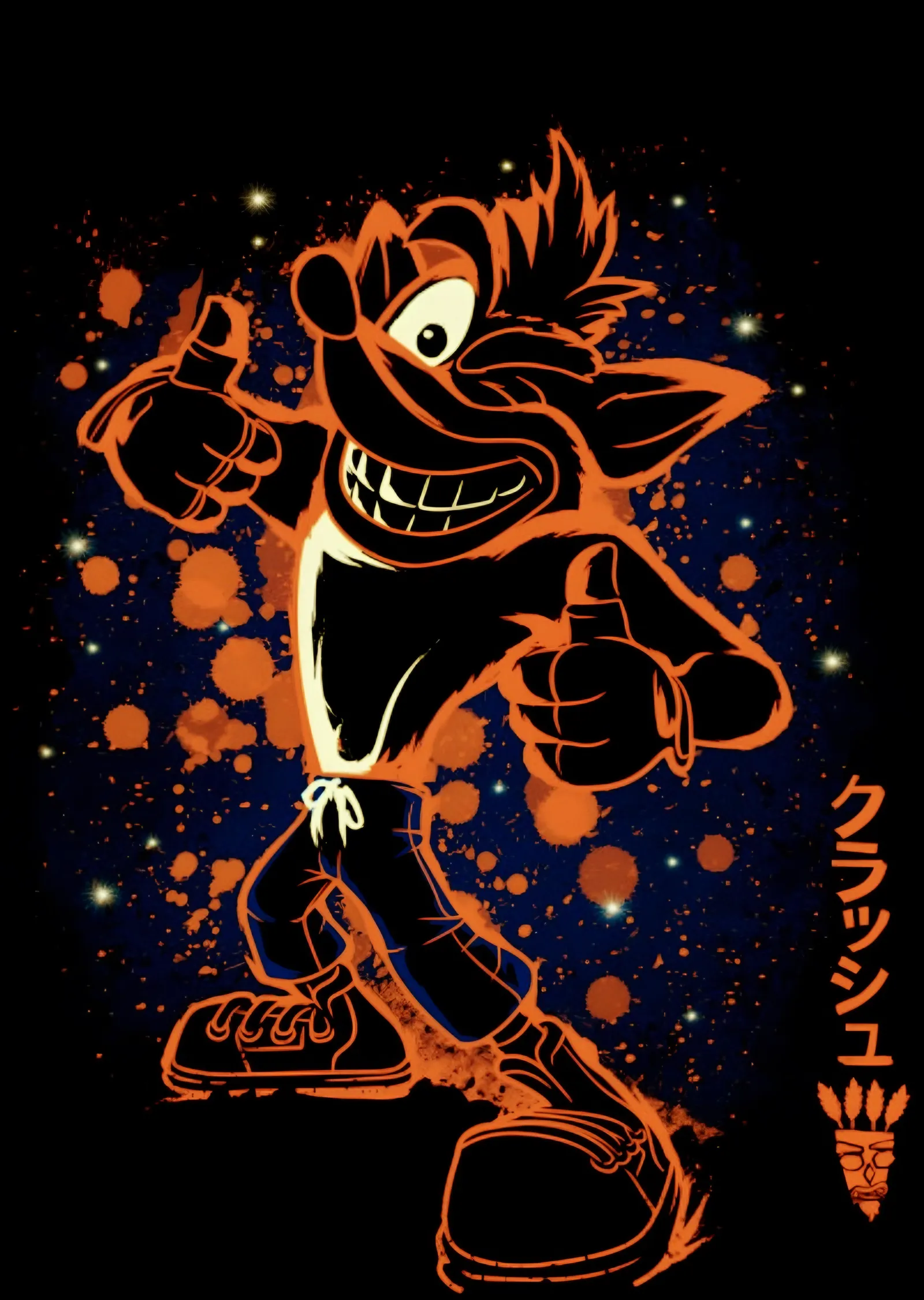 Crash Bandicoot: Turuncu Neon Kaçış metal tablo