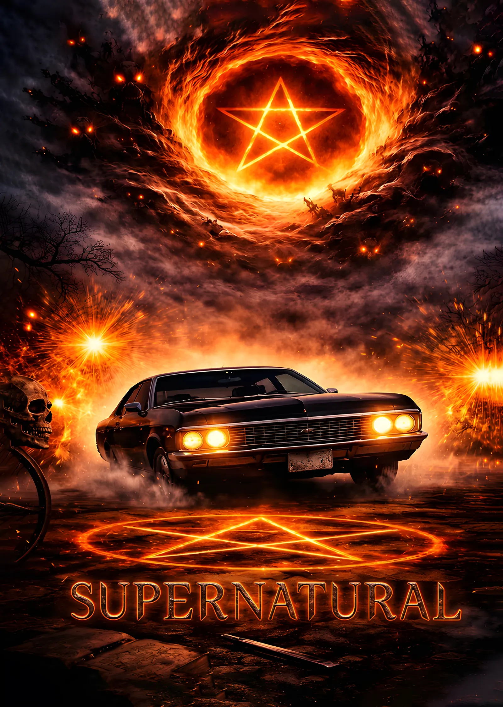 Supernatural: Impala metal tablo