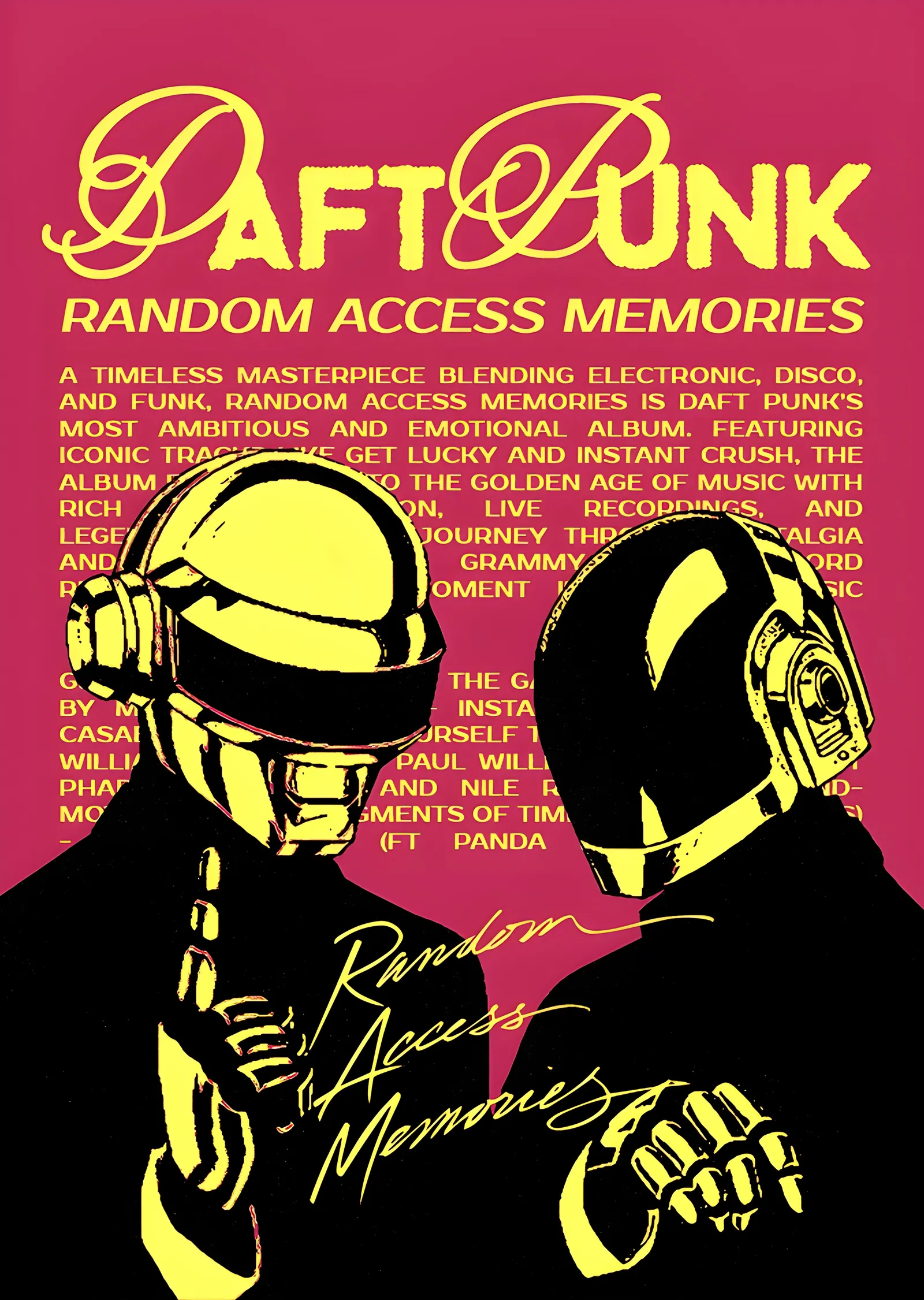 Daft Punk Random Access Memories metal tablo