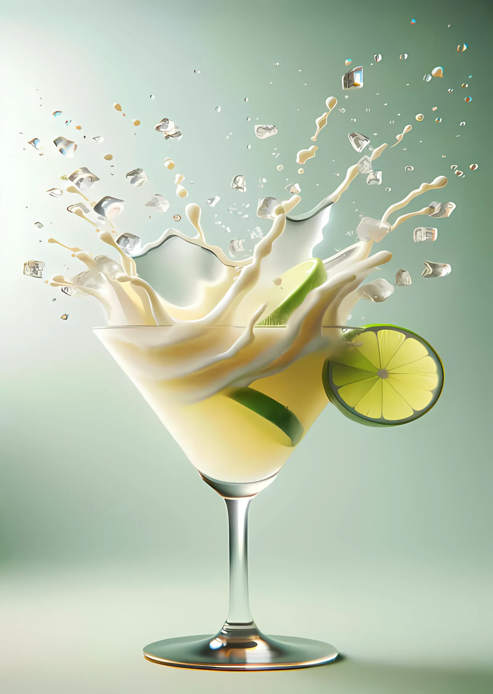 Daiquiri - Misket Limonlu Sıçrayan Kokteyl metal tablo
