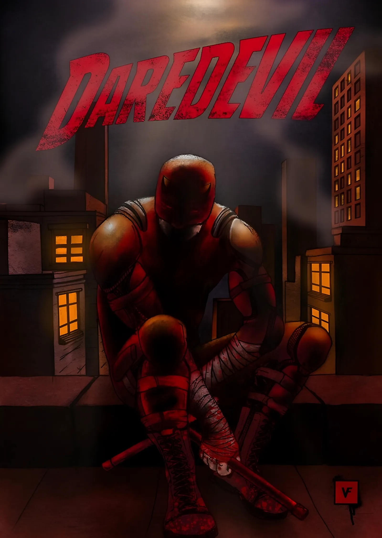 Daredevil - Çatıdaki Bekçi metal tablo
