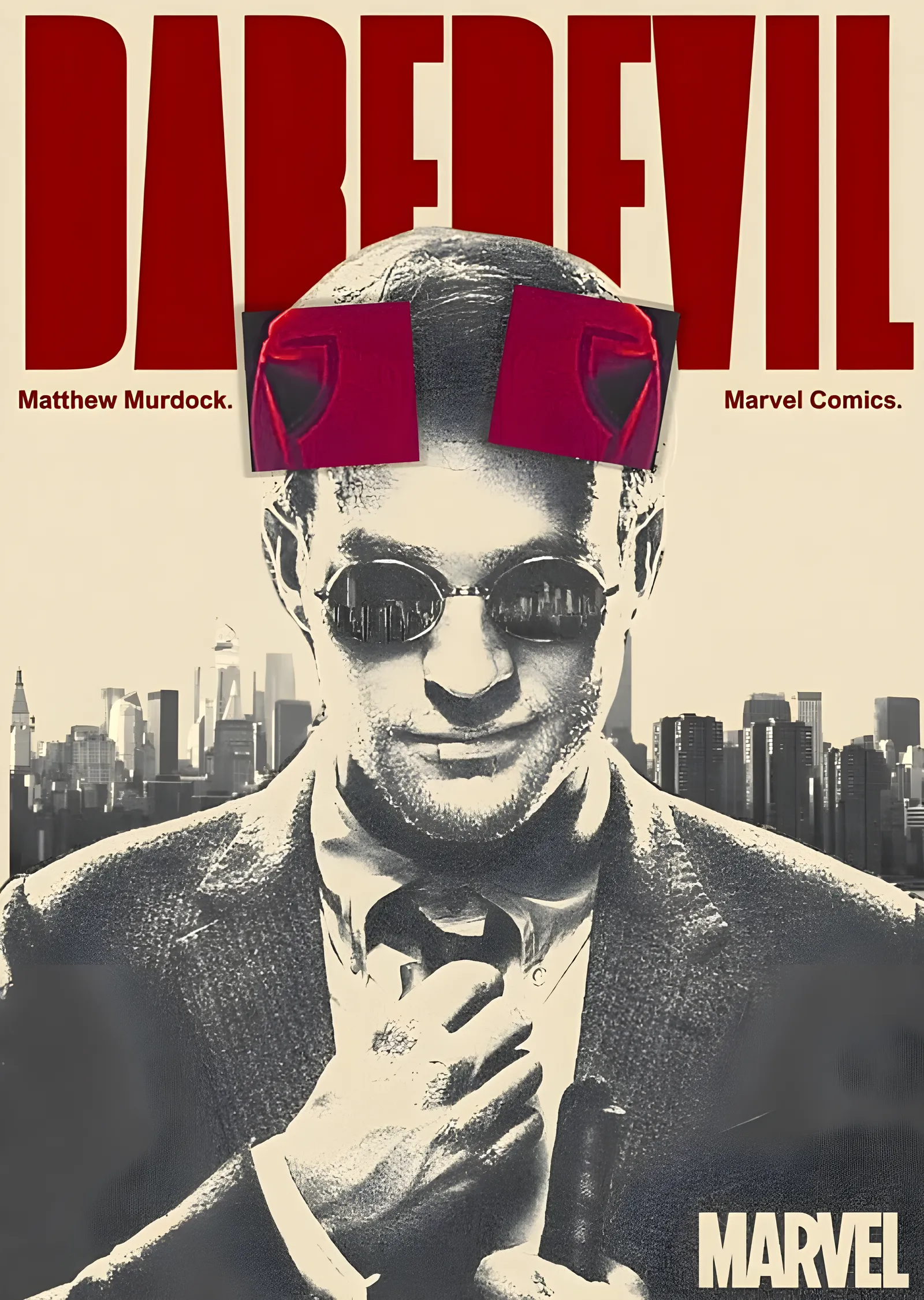 Daredevil - Kırmızı Gözlük metal tablo