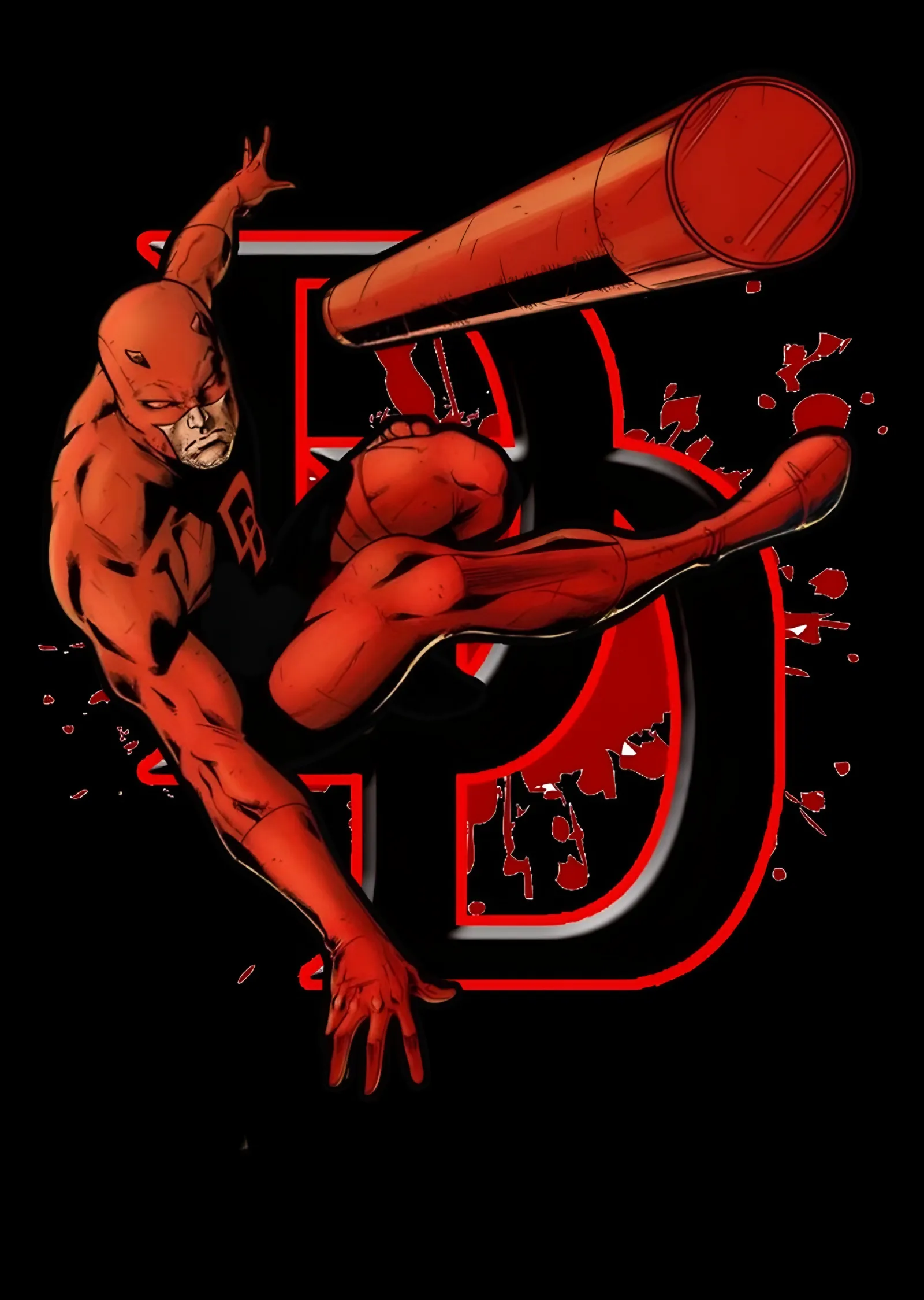 Daredevil - Kızıl Logo Sıçrayışı metal tablo