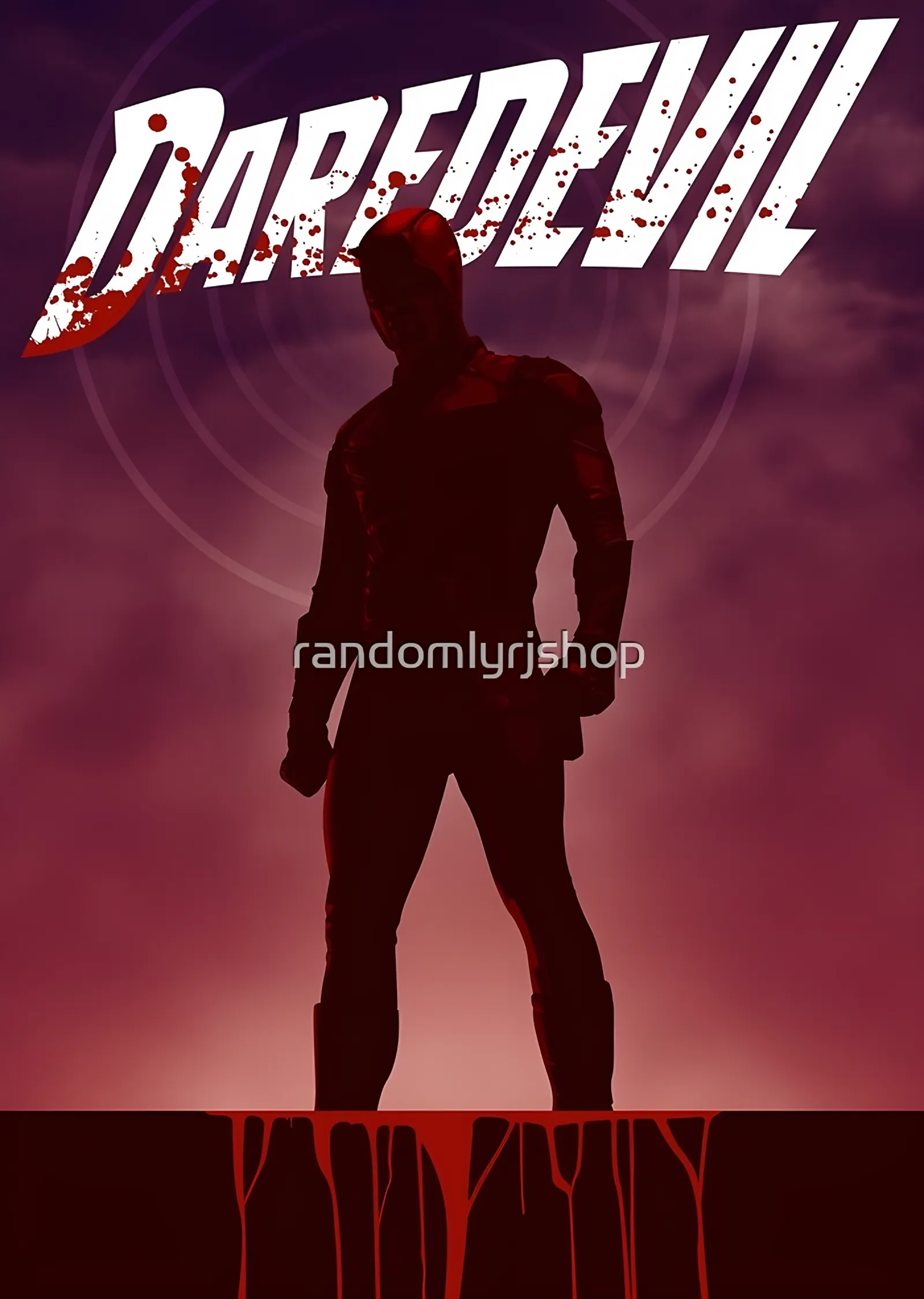 Daredevil - Kızıl Silüet metal tablo