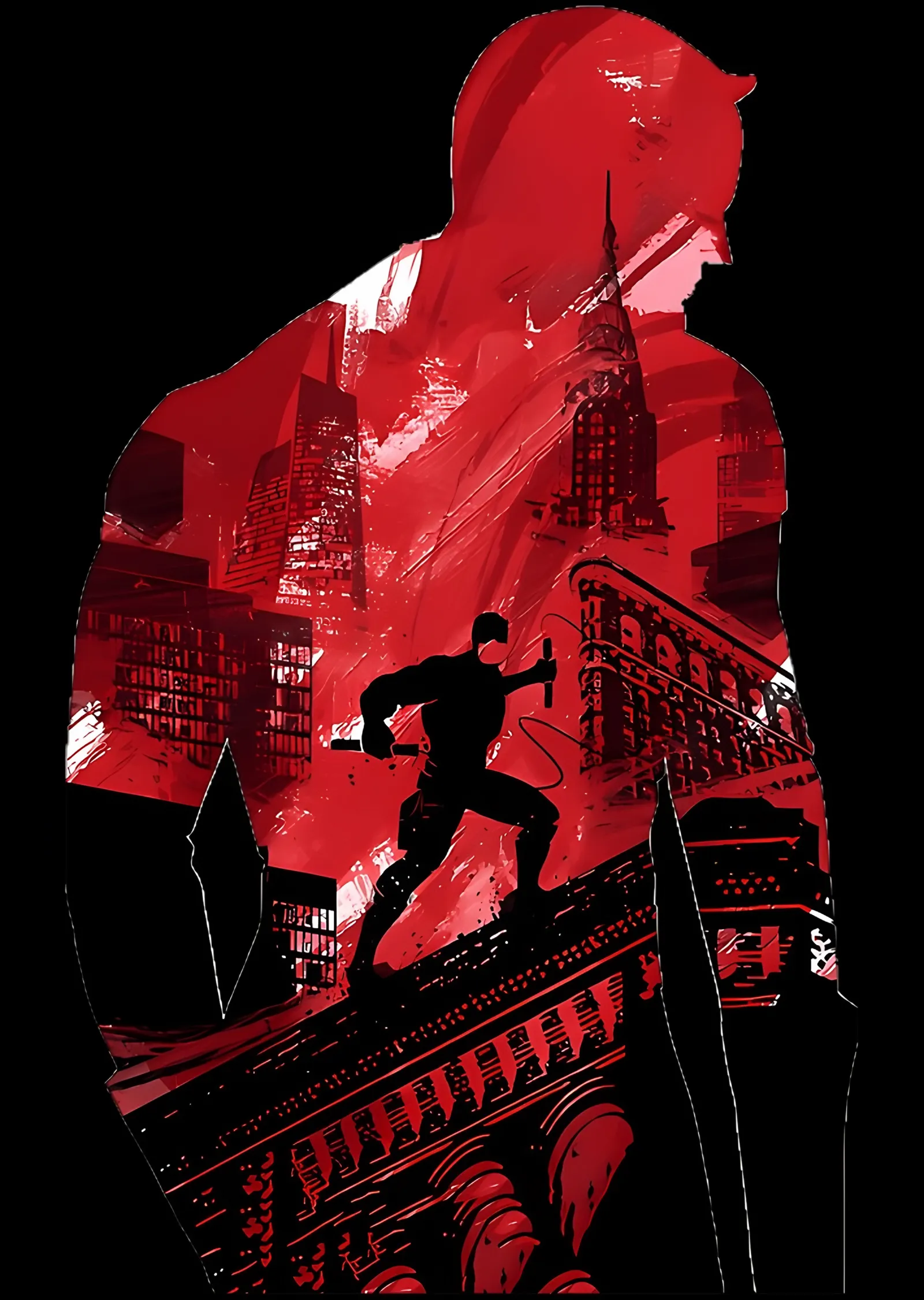 Daredevil - Şehir Çift Pozlama metal tablo