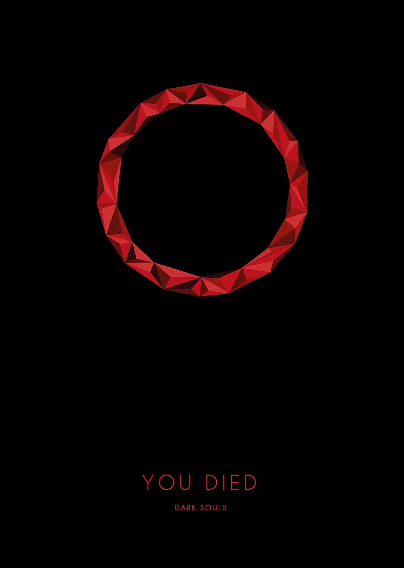 Dark Souls - You Died Halkası metal tablo
