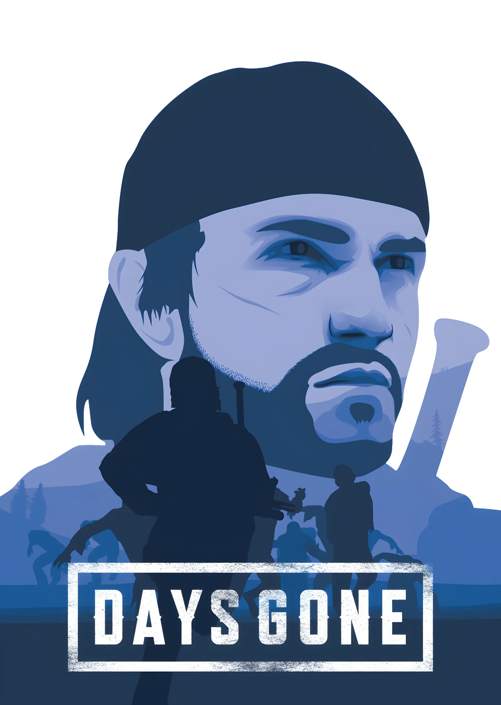 Days Gone: Deacon Vektör Portre metal tablo