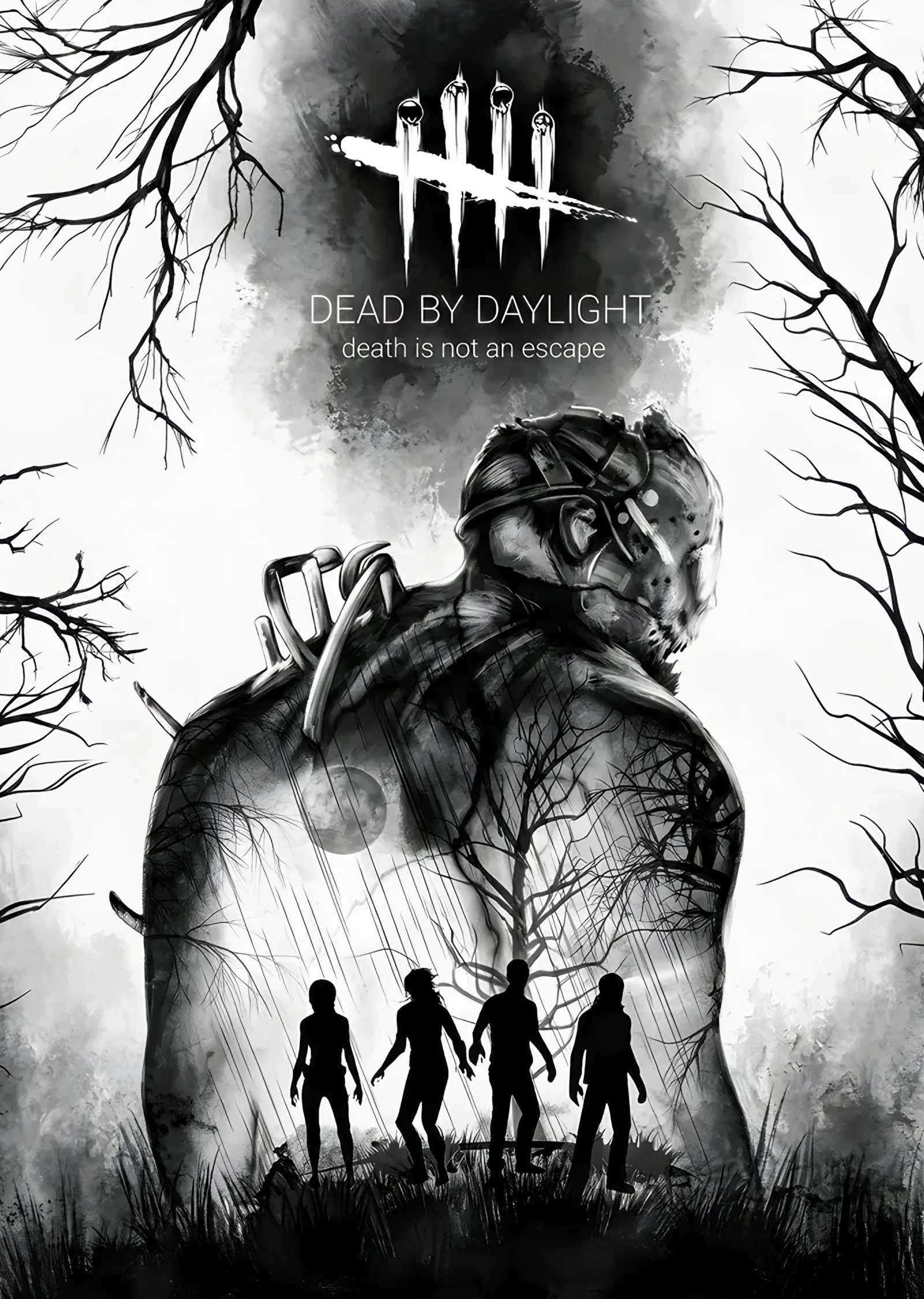 Dead by Daylight: Ağaç Biçiminde Katil Silüeti metal tablo