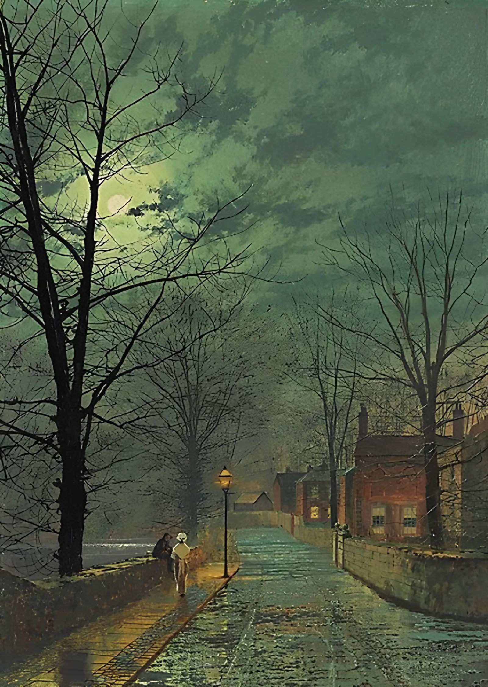 Dedikodu, Bonchurch - John Atkinson Grimshaw metal tablo