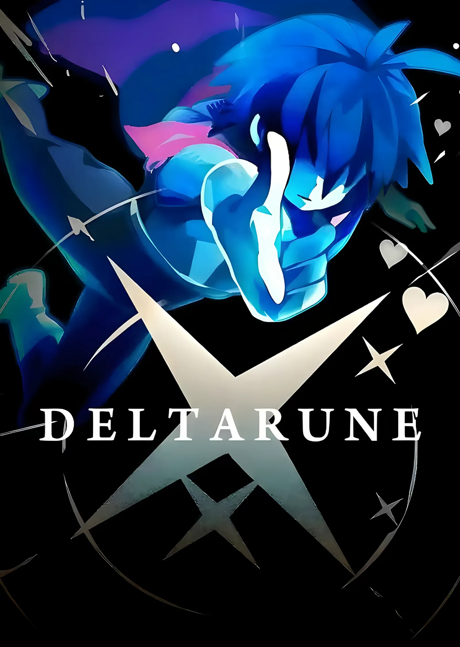Deltarune: Mavi Işıkta Kris metal tablo