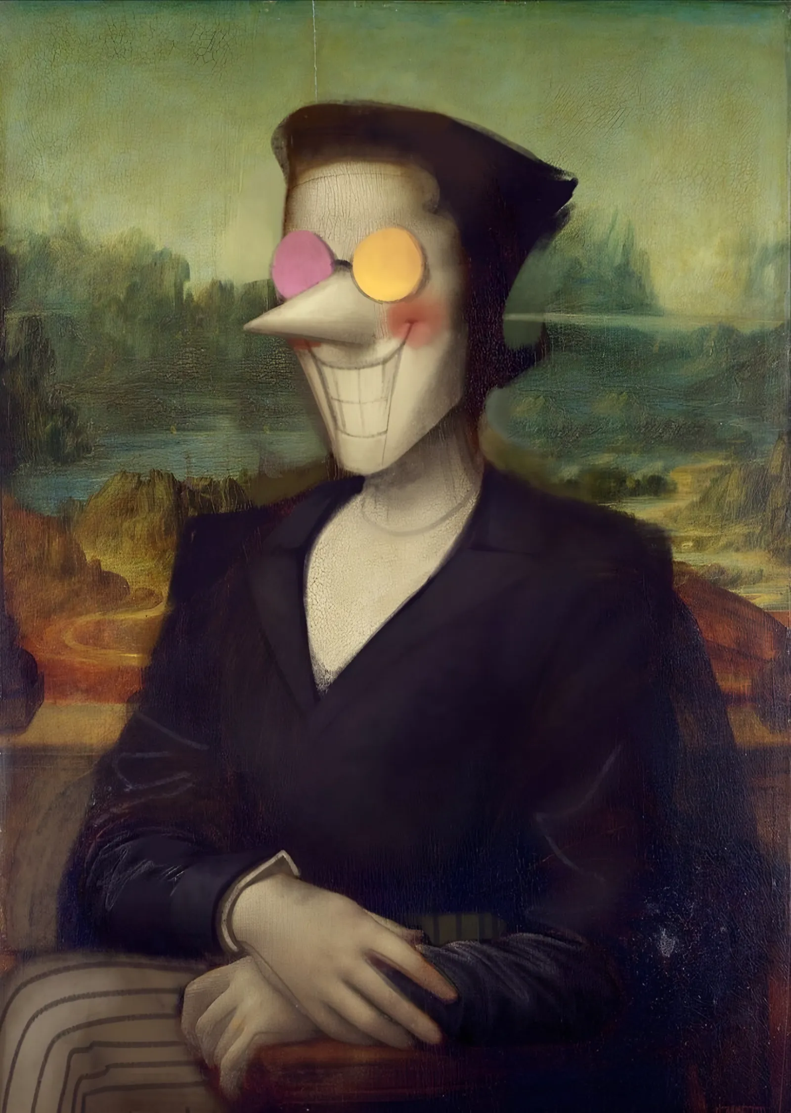 Deltarune: Mona Lisa Spamton metal tablo