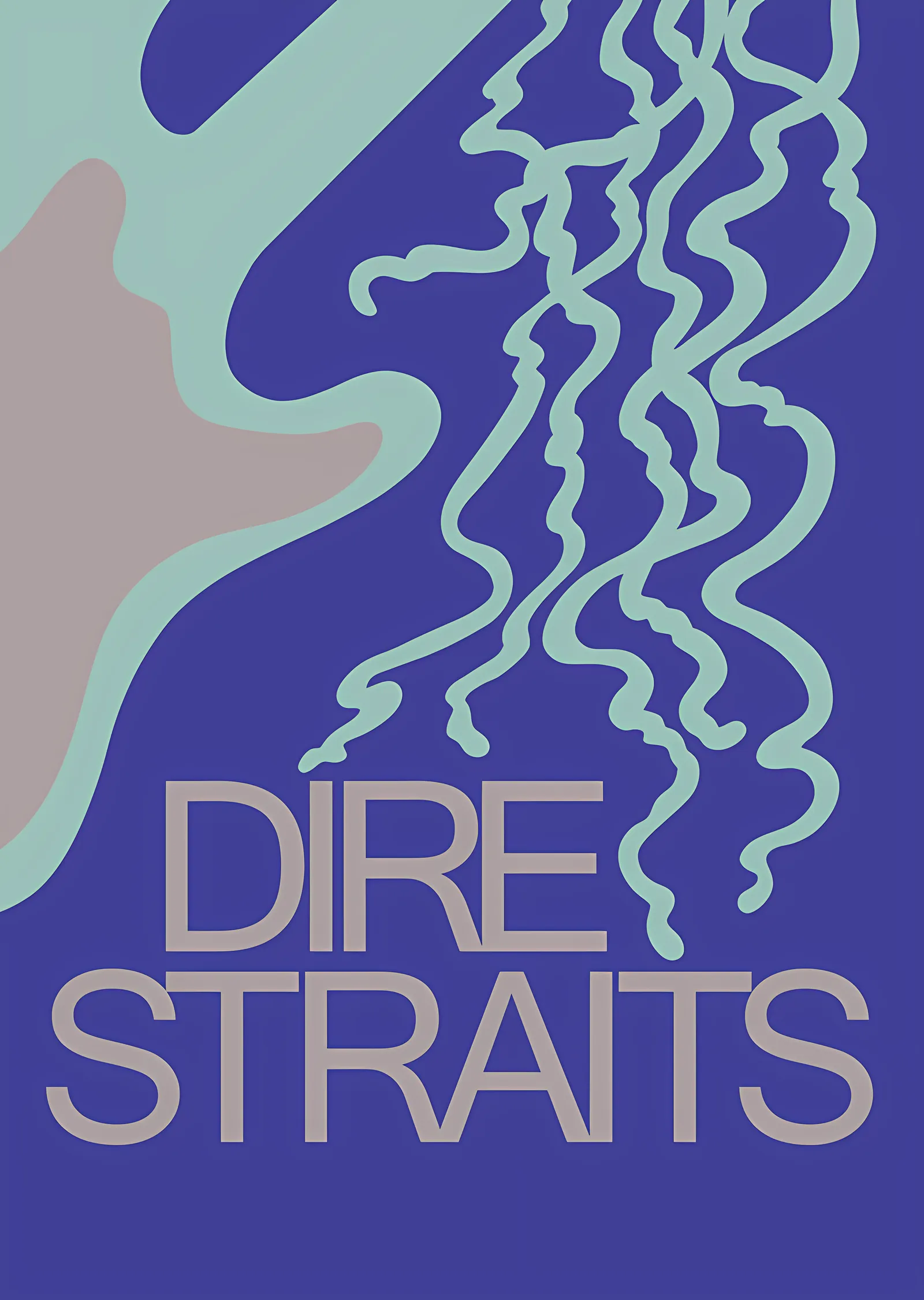 Dire Straits: Dalgalı Çizgi Afişi metal tablo