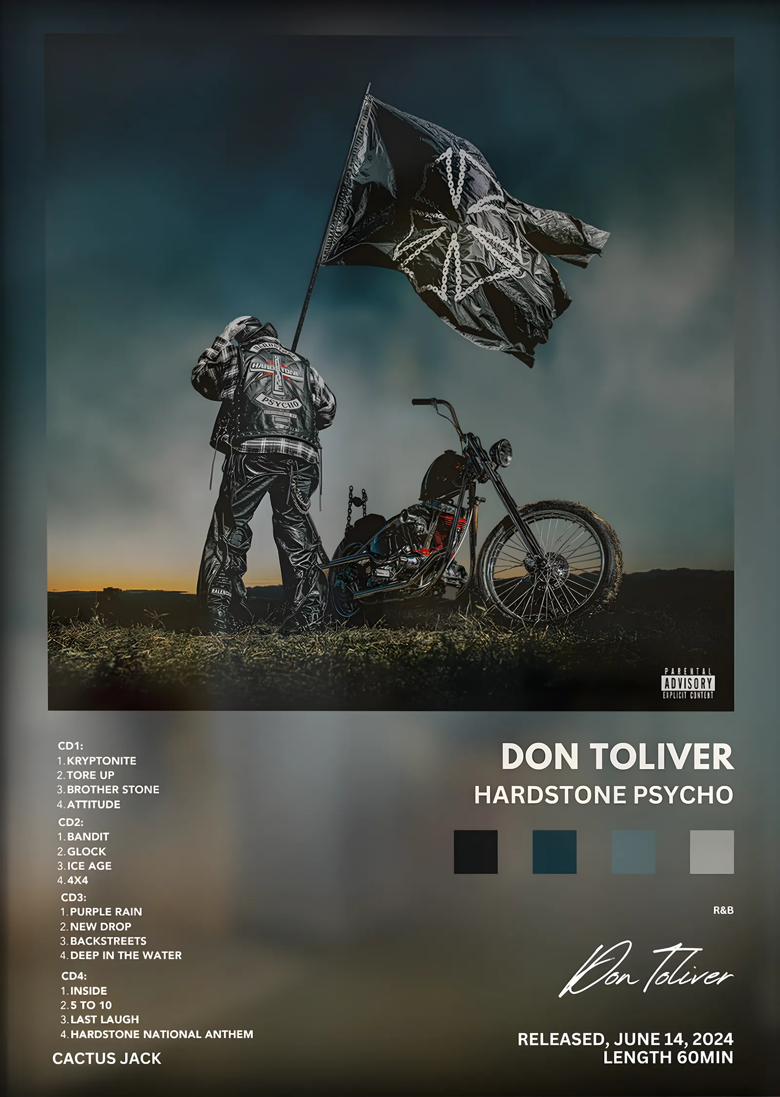 Don Toliver: Hardstone Psycho metal tablo