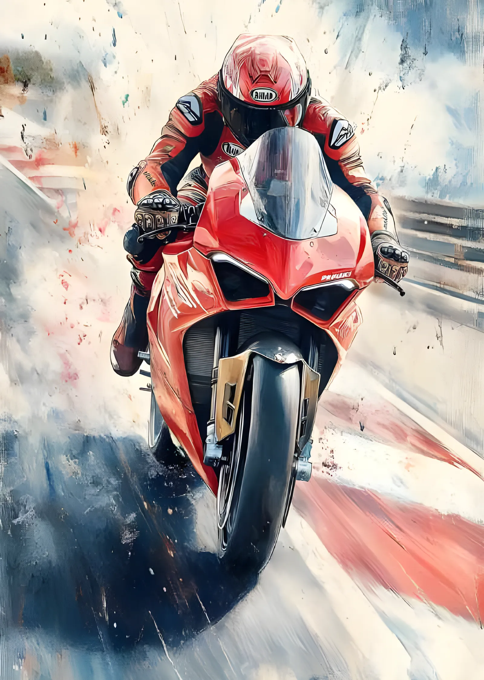 Ducati Panigale V4R - Pist Kenarında Tam Gaz metal tablo