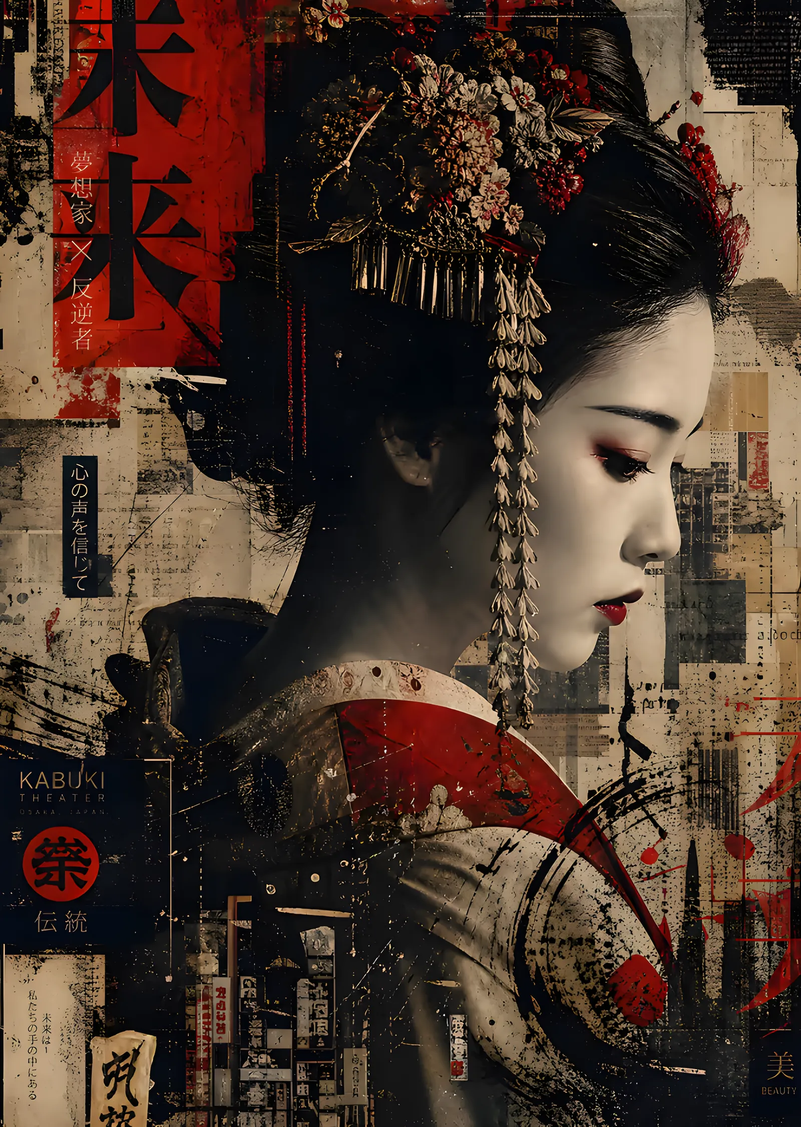 Kabuki metal tablo