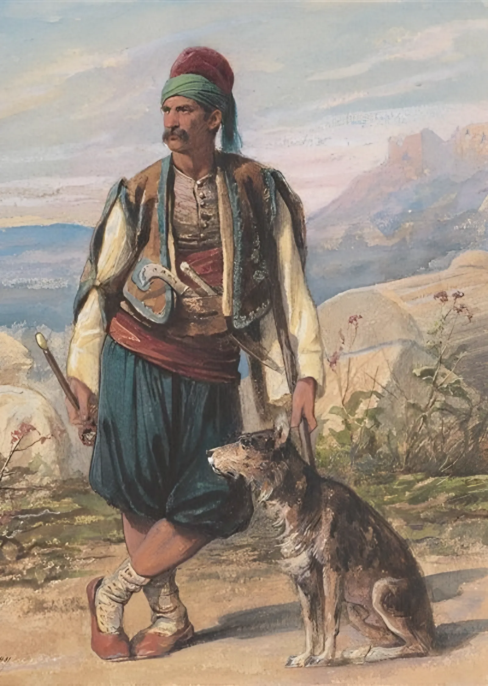 Efe ve Köpeği metal tablo