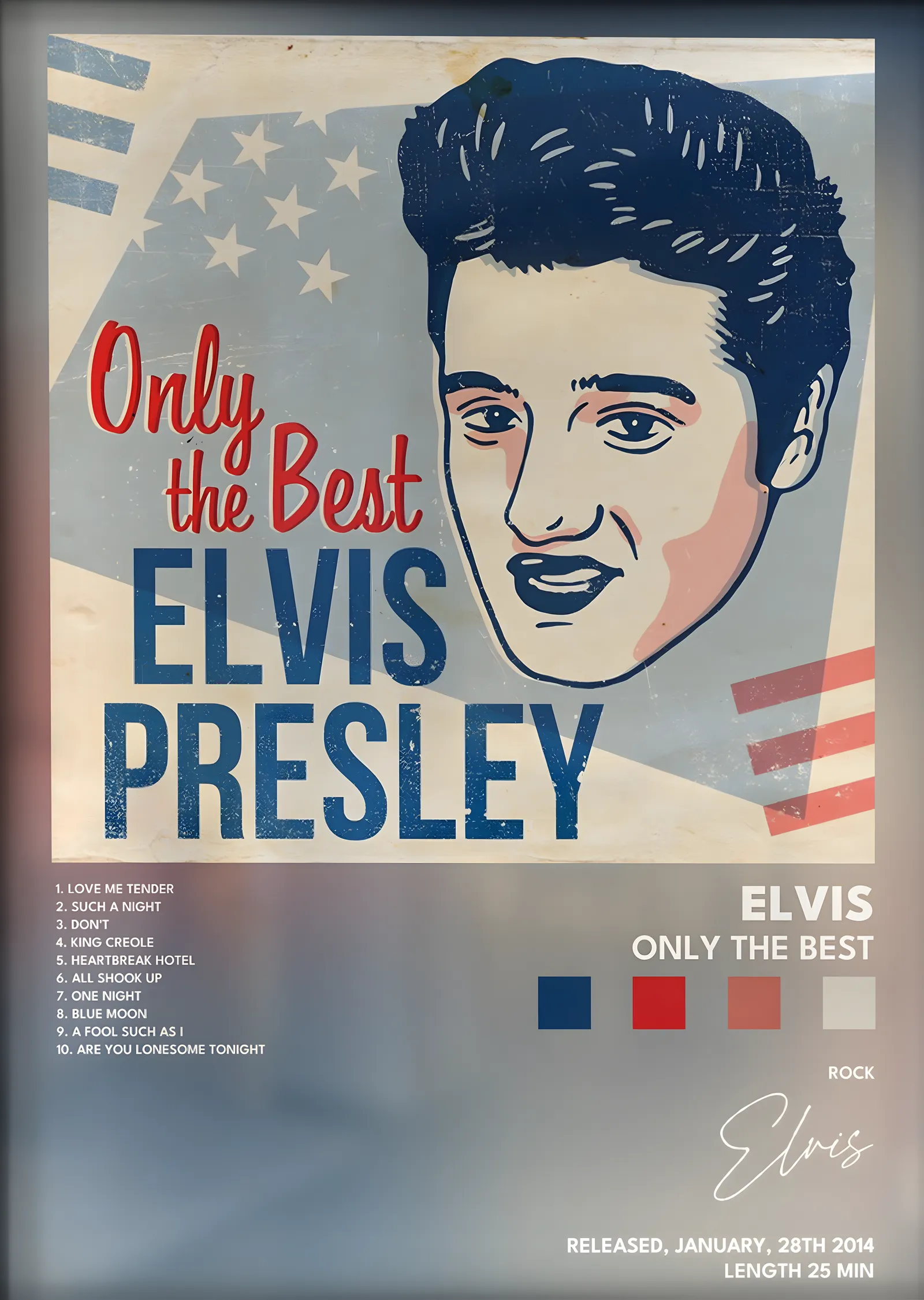Elvis Presley: Only the Best metal tablo