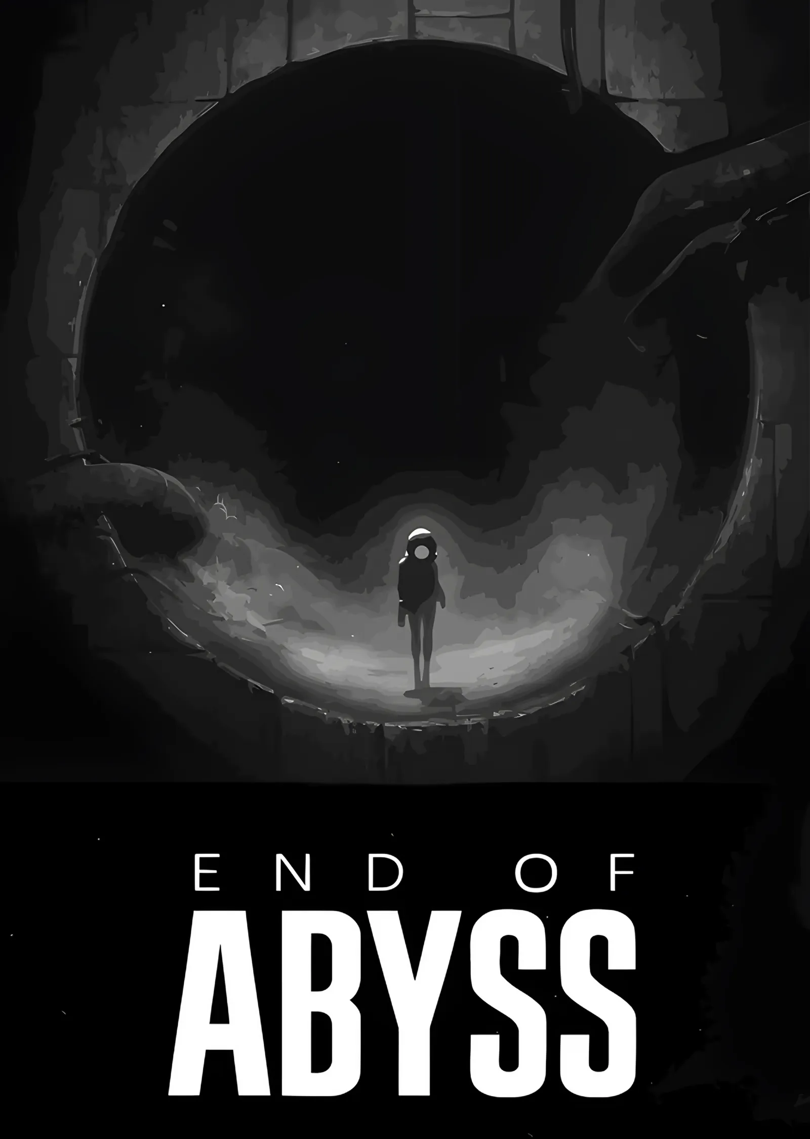 End of Abyss: Karanlık Çemberde Silüet metal tablo